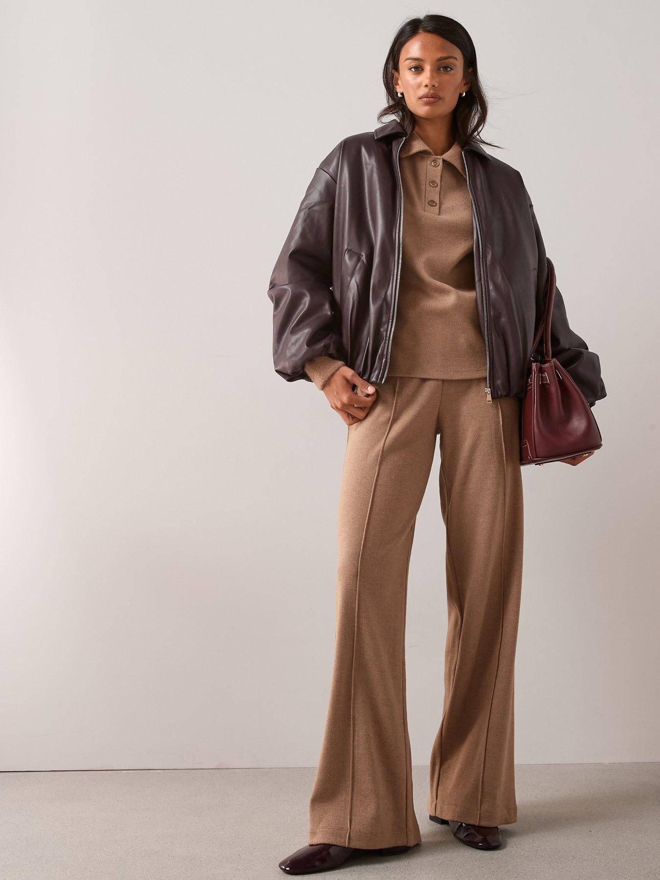 Image 3 of 6 of The Very Collection Button Through Soft Touch Co-Ord - Cream
