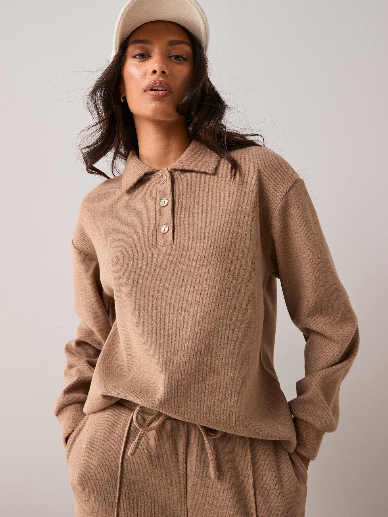 Image 6 of 6 of The Very Collection Button Through Soft Touch Co-Ord - Cream