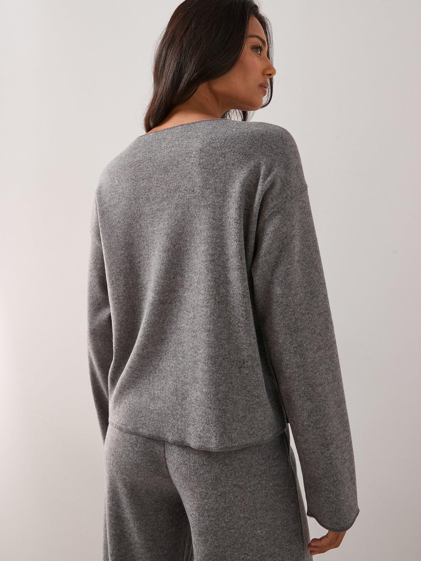 Image 2 of 6 of The Very Collection Button Up Textured Cardigan Co-Ord - Grey