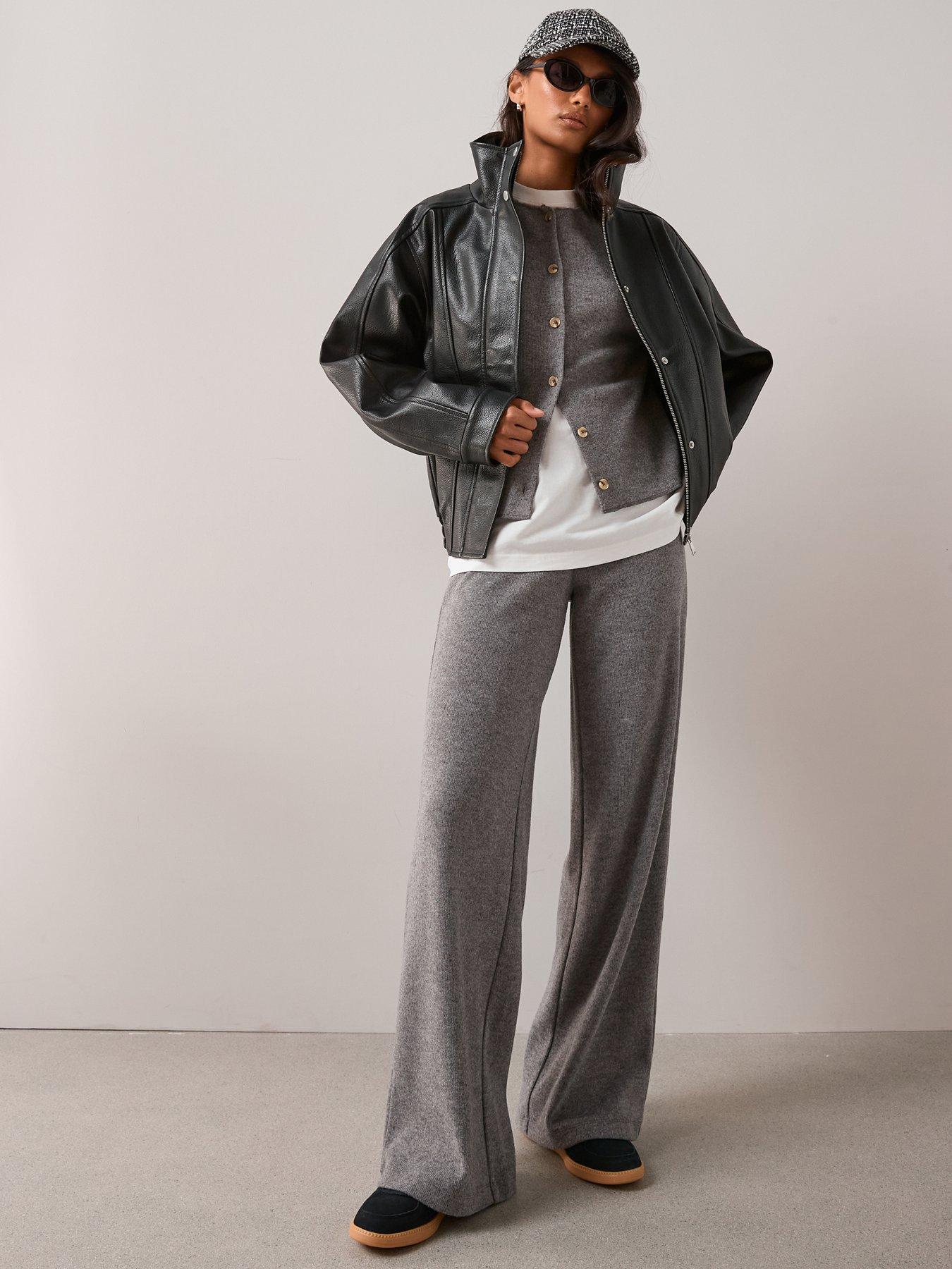 Image 3 of 6 of The Very Collection Button Up Textured Cardigan Co-Ord - Grey