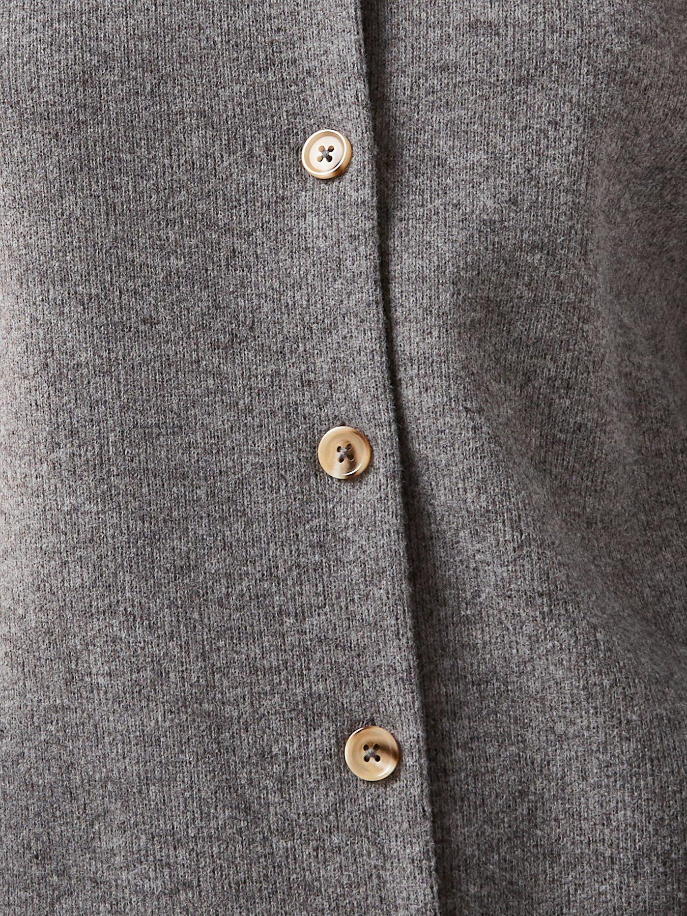 Image 4 of 6 of The Very Collection Button Up Textured Cardigan Co-Ord - Grey
