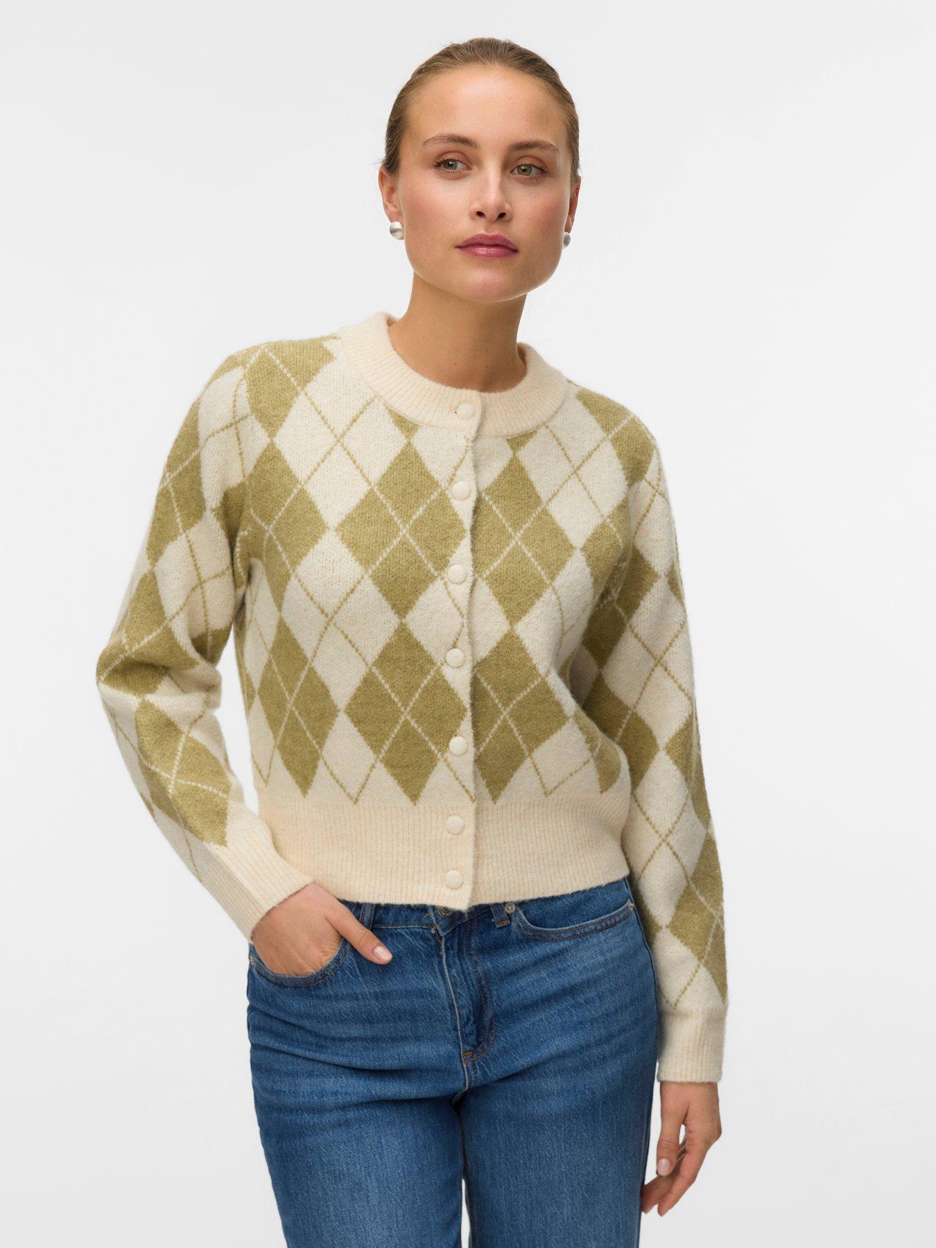 vero-moda-halo-long-sleeve-o-neck-argyle-cardigan-pinkfront