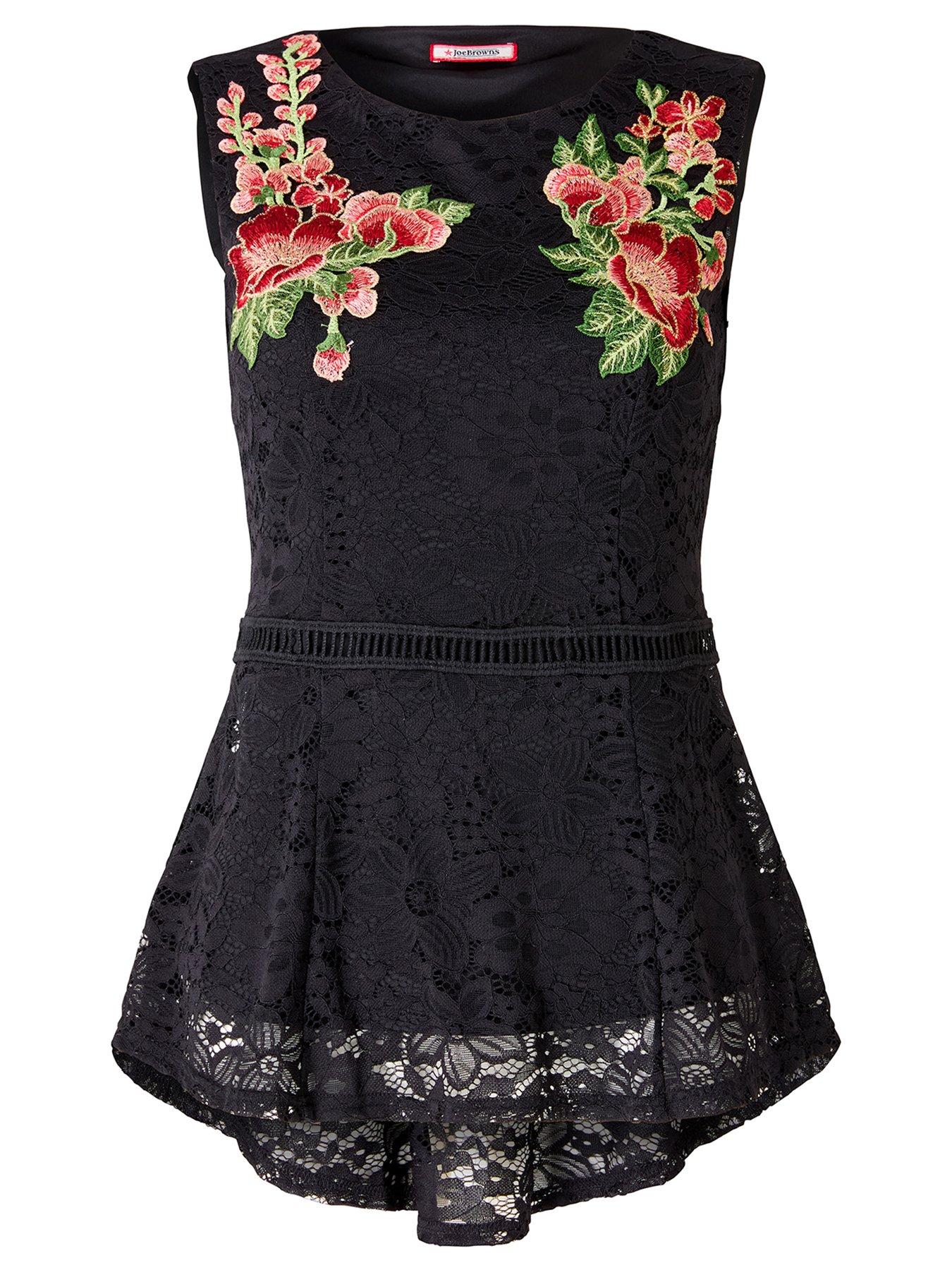 Image 5 of 5 of Joe Browns Elsie Embroidered Lace Sleeveless Top - Black