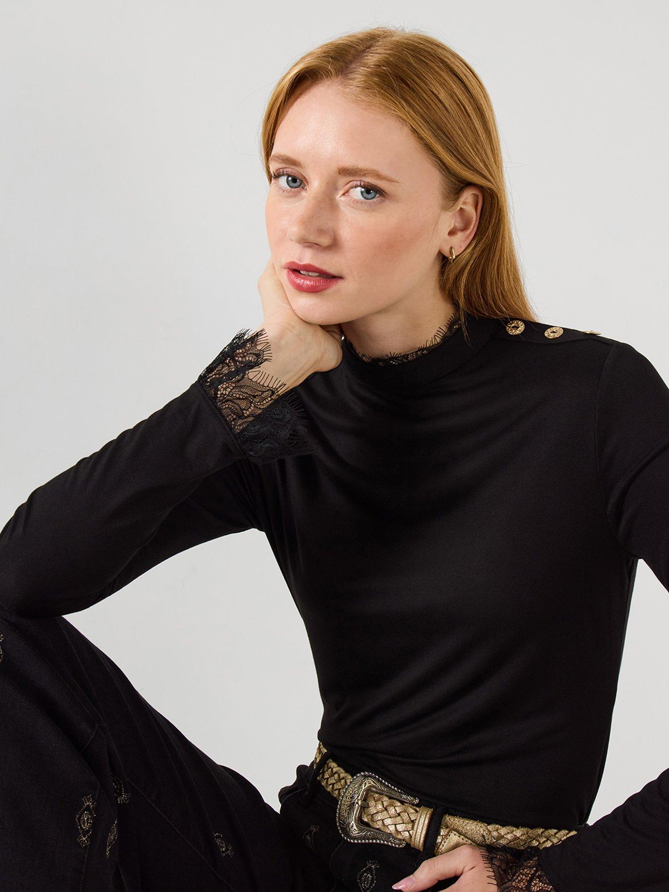 joe-browns-delicate-lace-trim-high-neck-top-blackstillFront