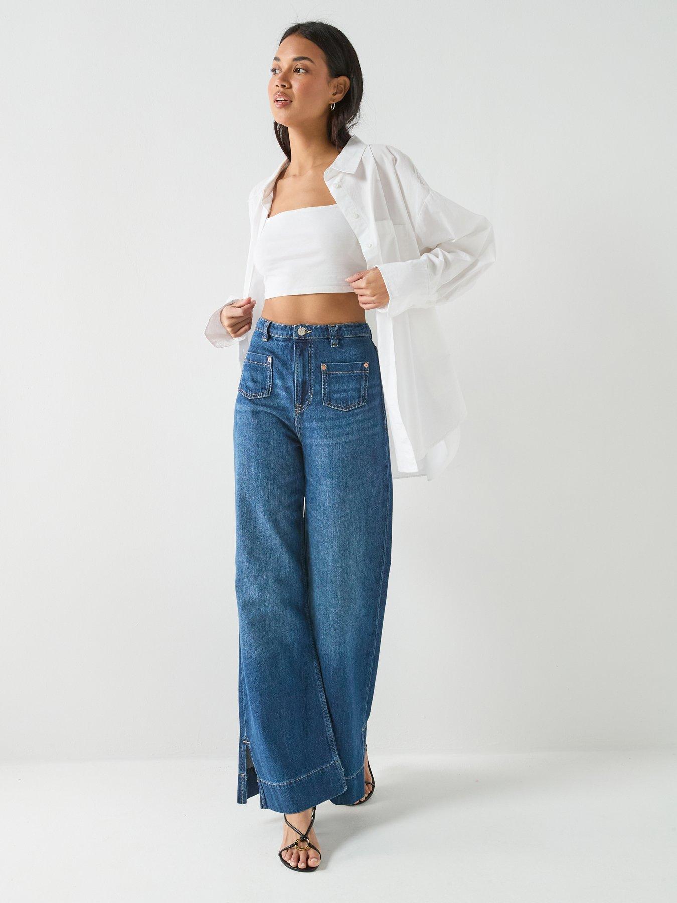 boss-marlene-flare-jeans-navyback