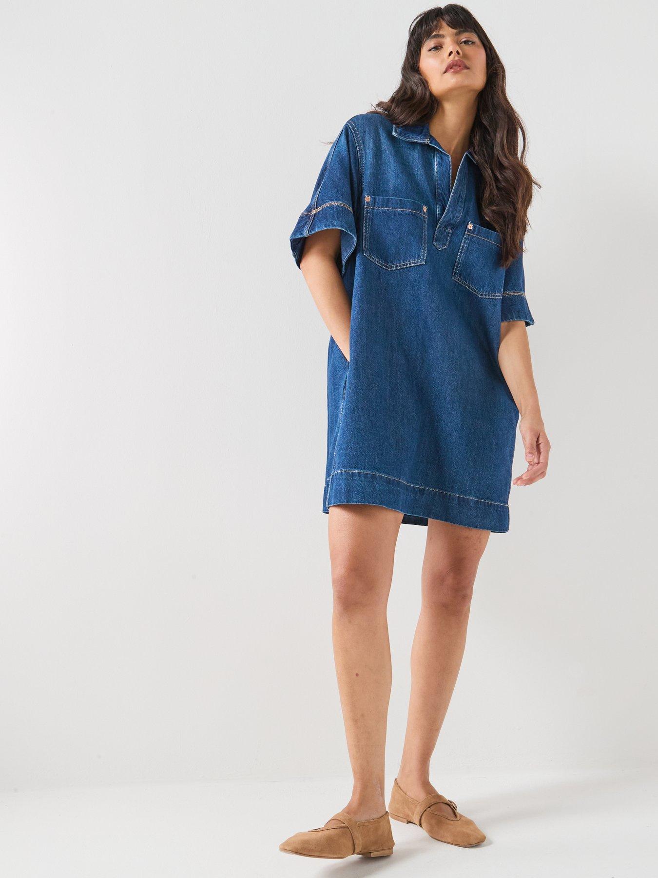 Image 3 of 6 of BOSS Polo Dress - Blue