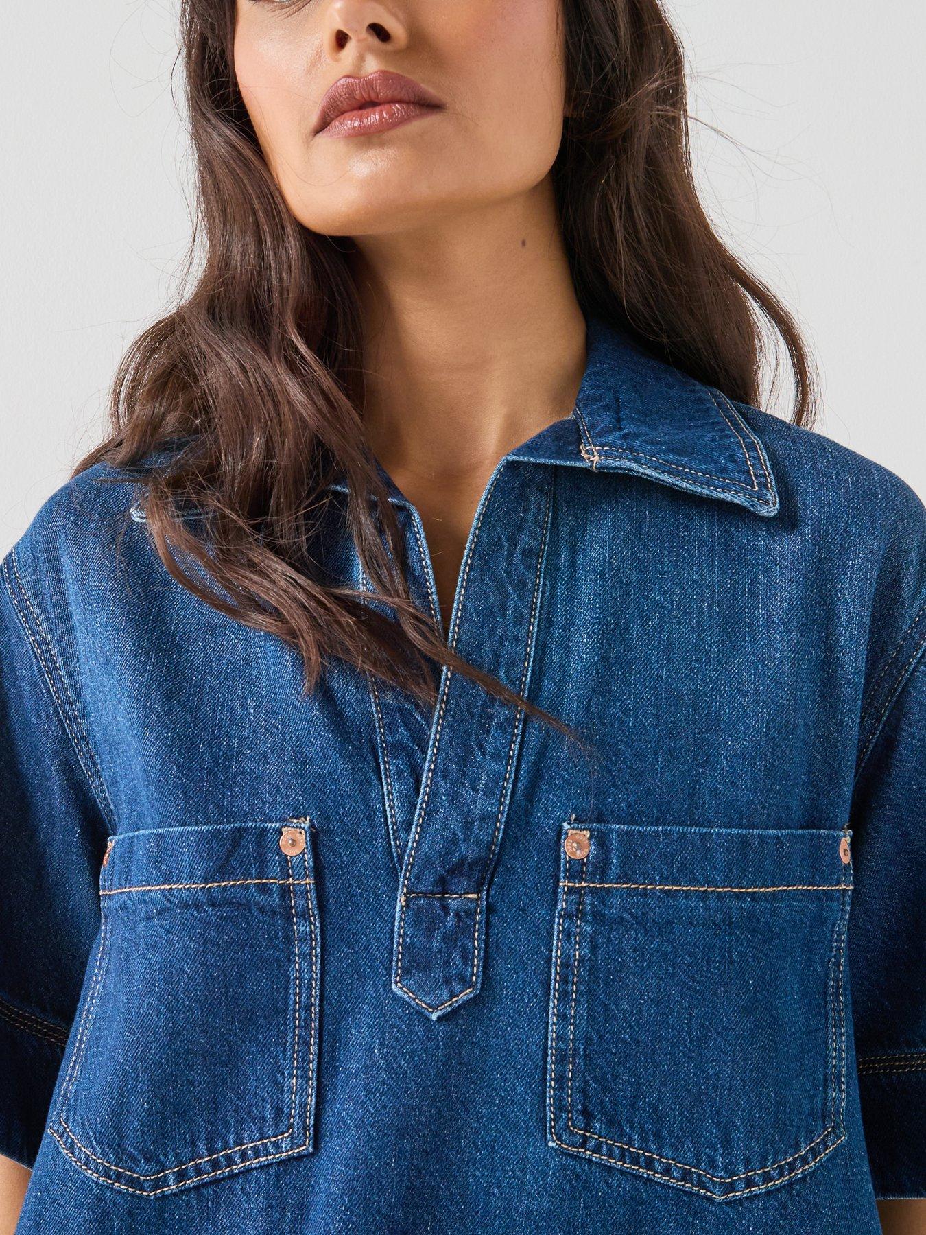 Image 4 of 6 of BOSS Polo Dress - Blue