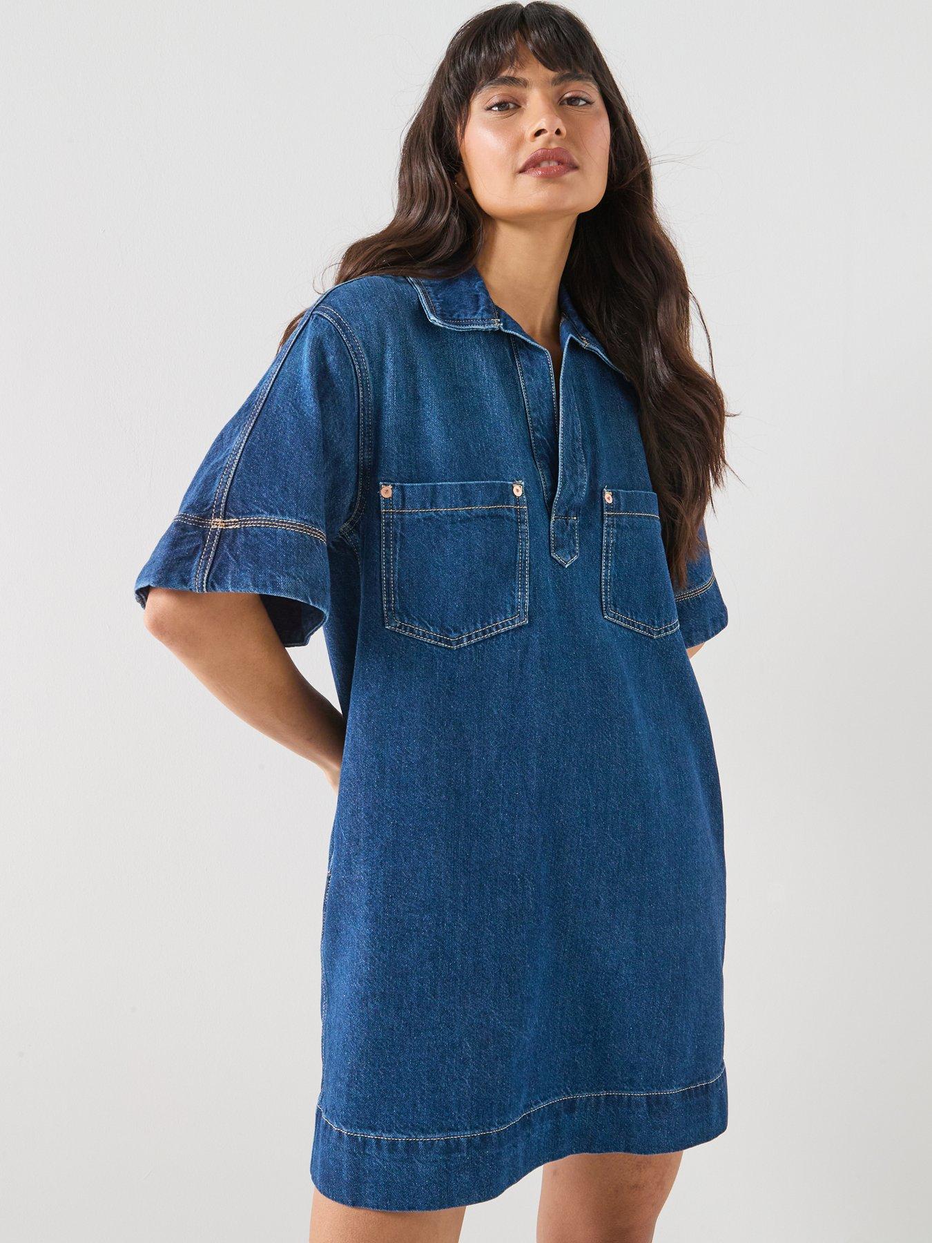 Image 5 of 6 of BOSS Polo Dress - Blue