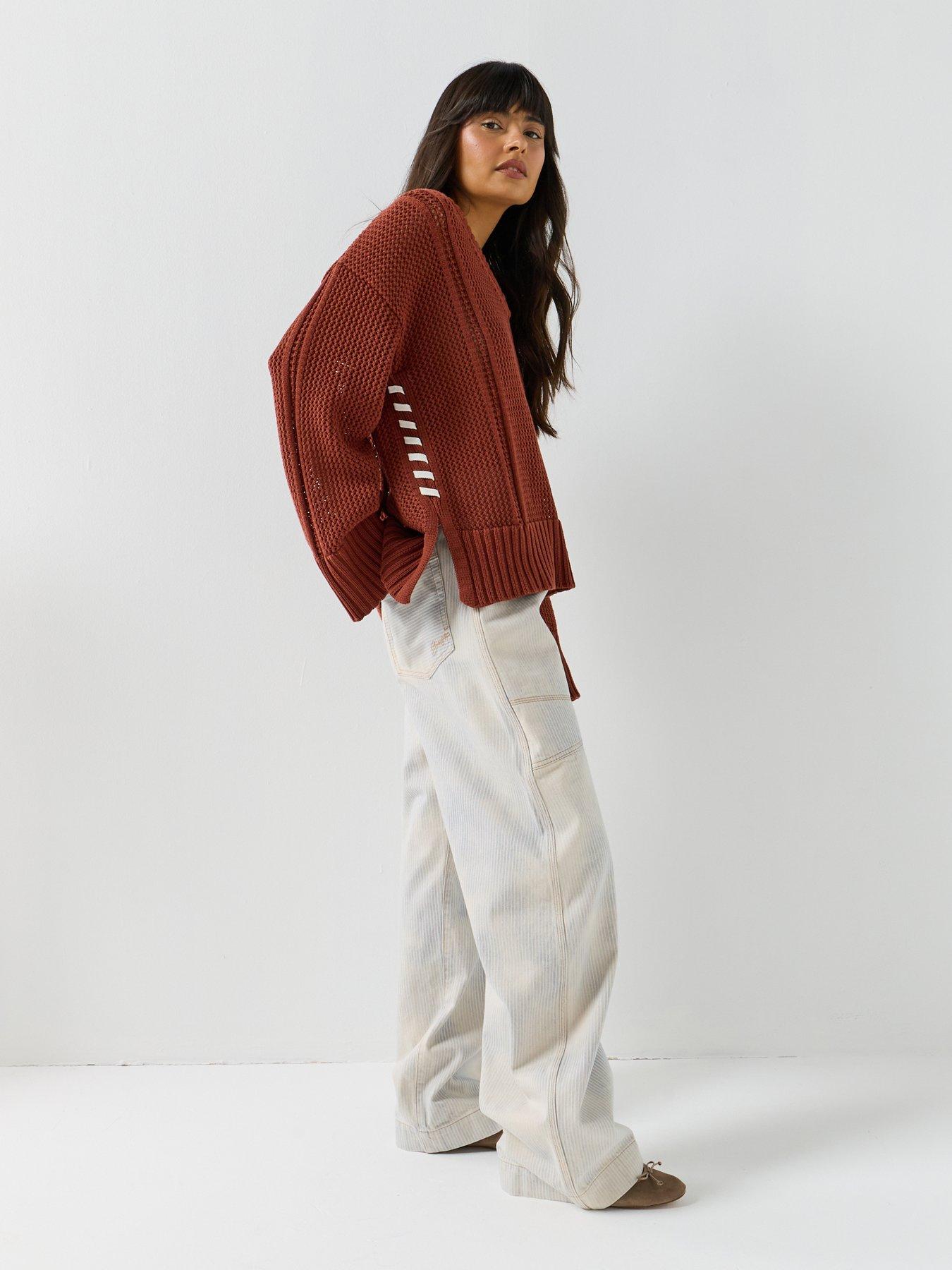 BOSS Fevran Knitted Jumper - Dark Red
