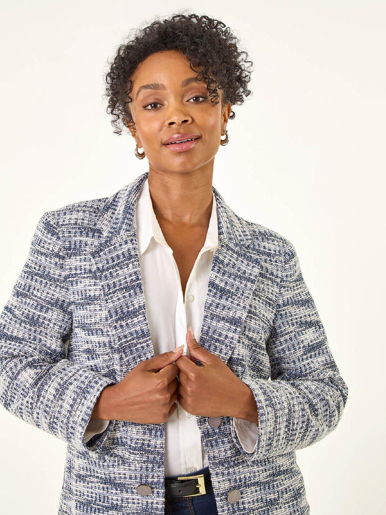 roman-petite-collared-boucle-jacket-navyoutfit