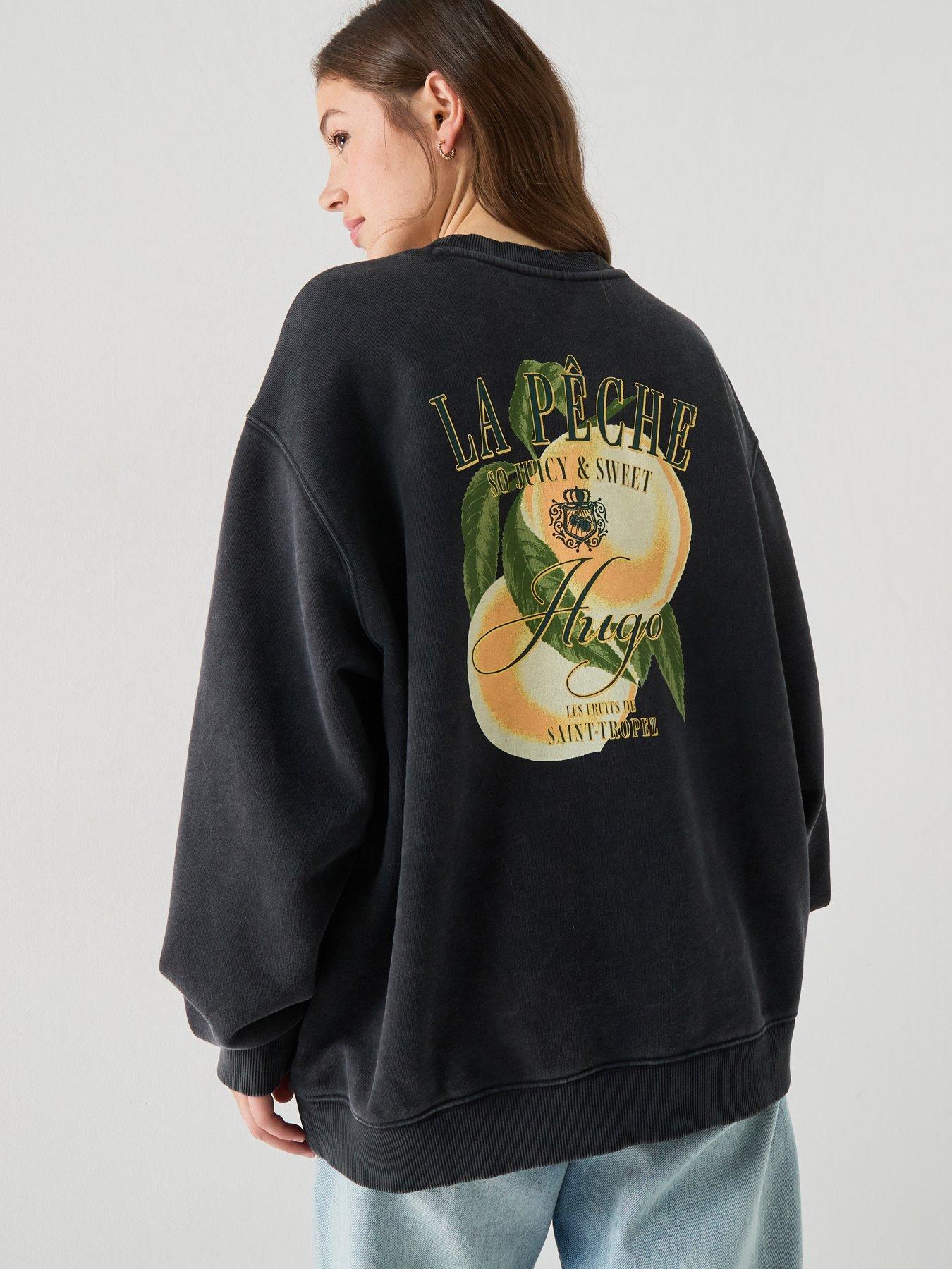 HUGO Classic Graphic Crew Neck Jumper - Black