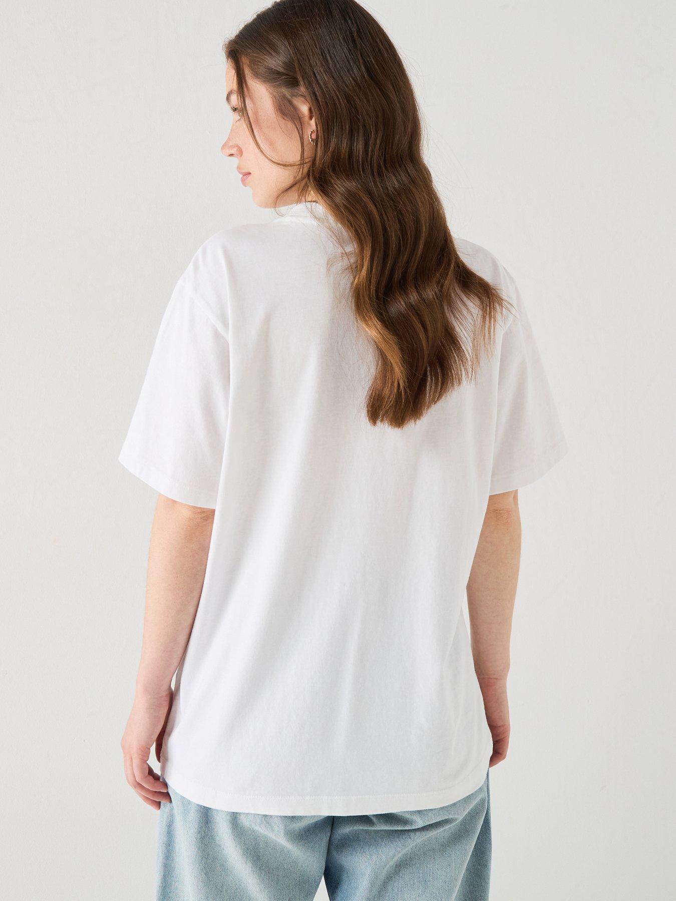 Image 2 of 6 of HUGO Vintage Graphic T-Shirt - White