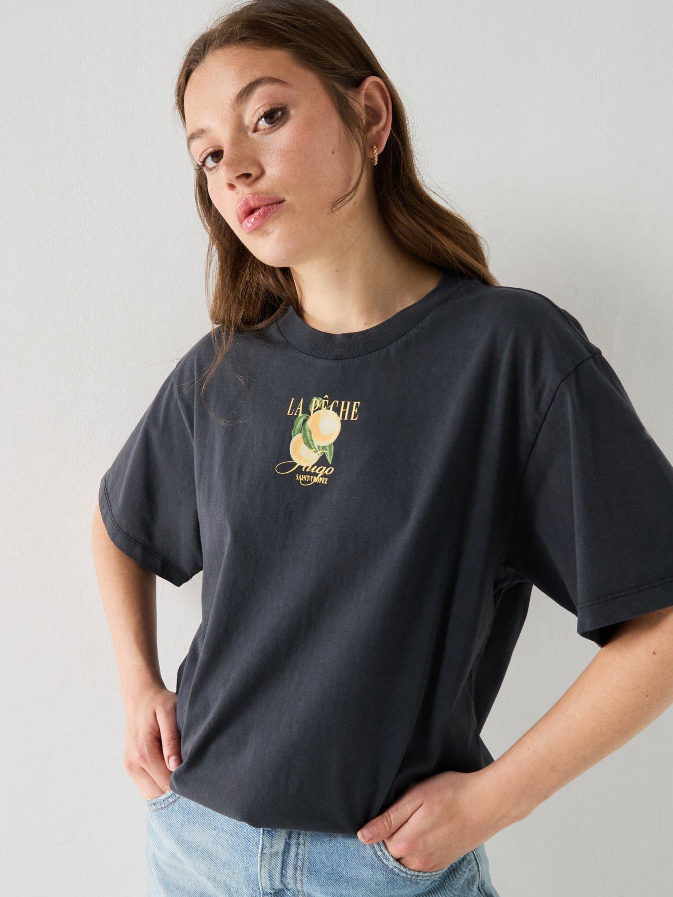 HUGO Vintage Graphic T-Shirt - Black