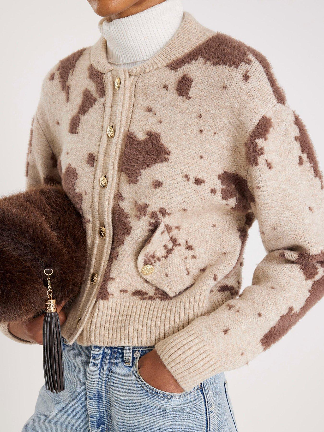 river-island-cow-print-knitted-bomber-cardigan-creamoutfit