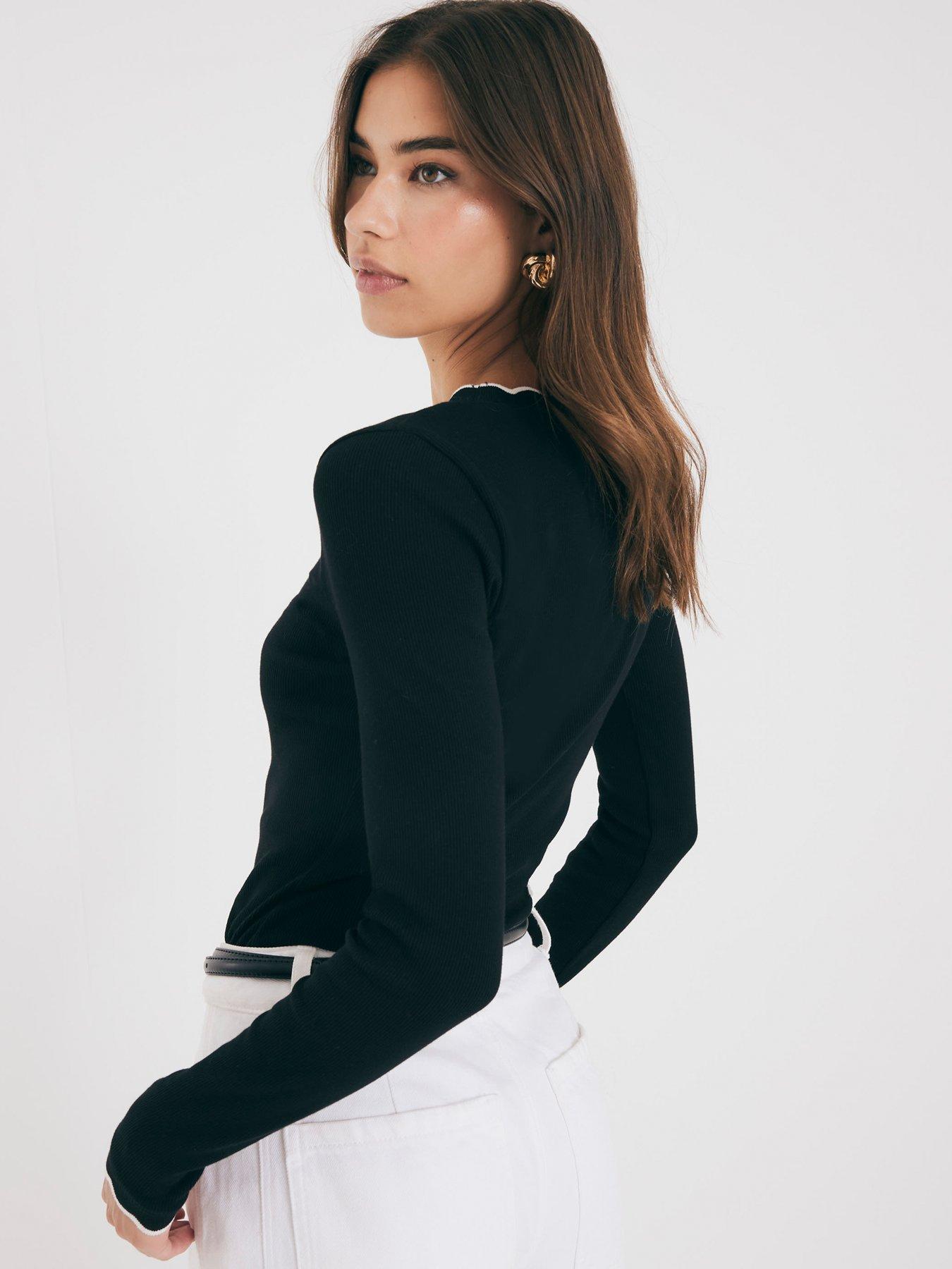 river-island-long-sleeve-scallop-trim-tee-blackstillFront