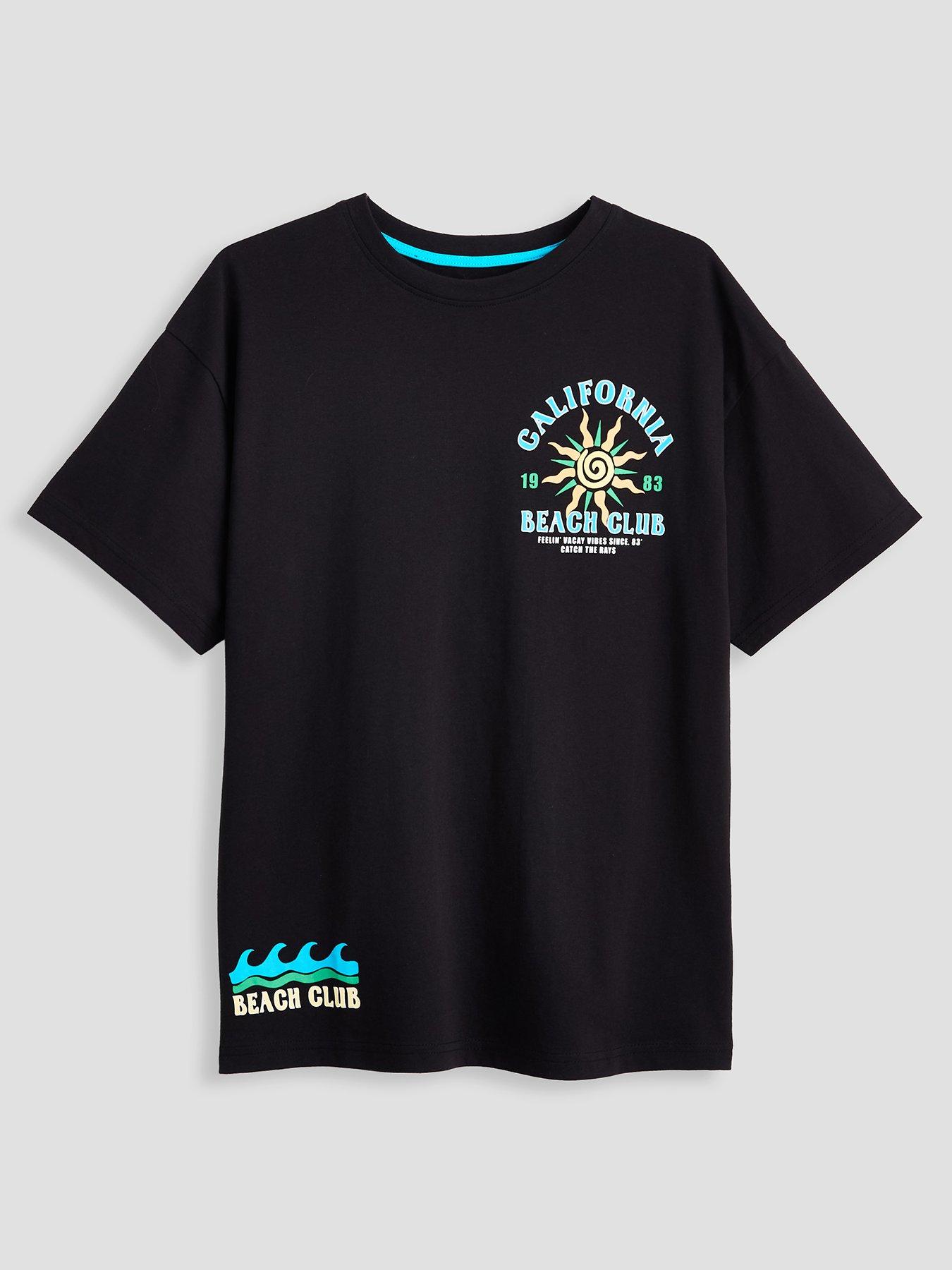 The Very Collection Boys California Back Graphic Short Sleeve T-Shirt - Black