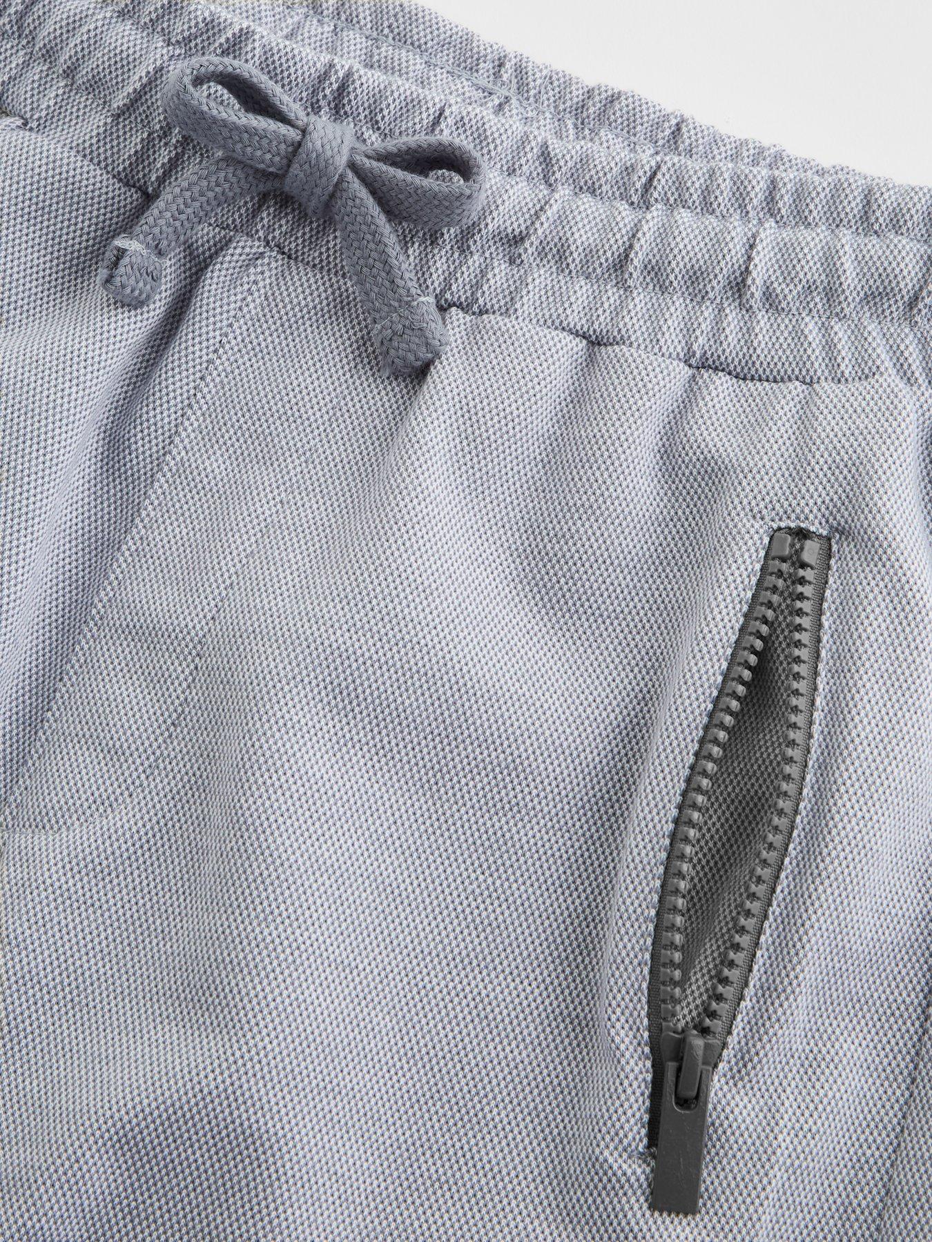 Image 4 of 5 of The Very Collection Boys Pique Top And Pin Tuck Short Set - Grey