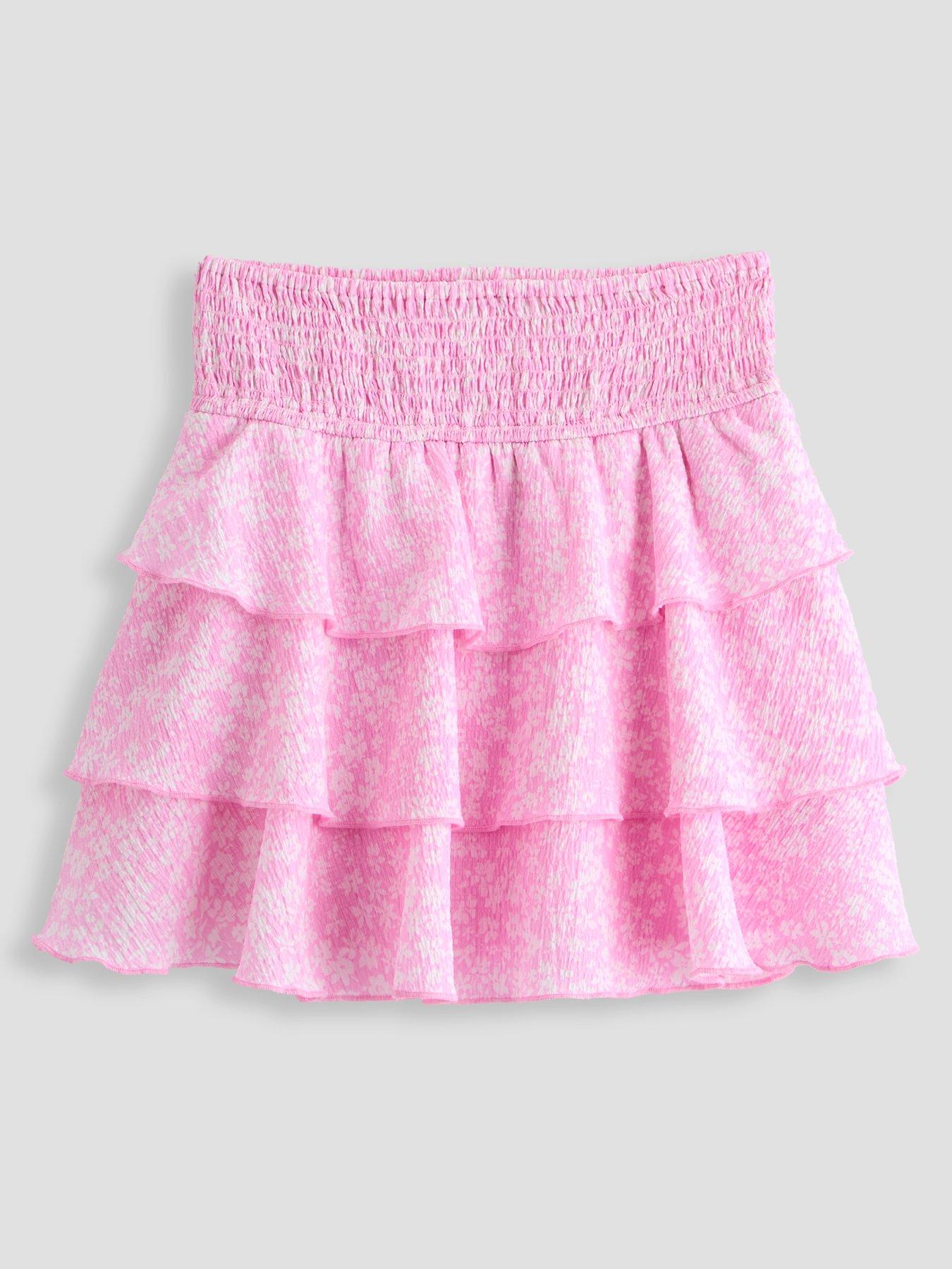 the-very-collection-girls-tired-printed-skirt-pink