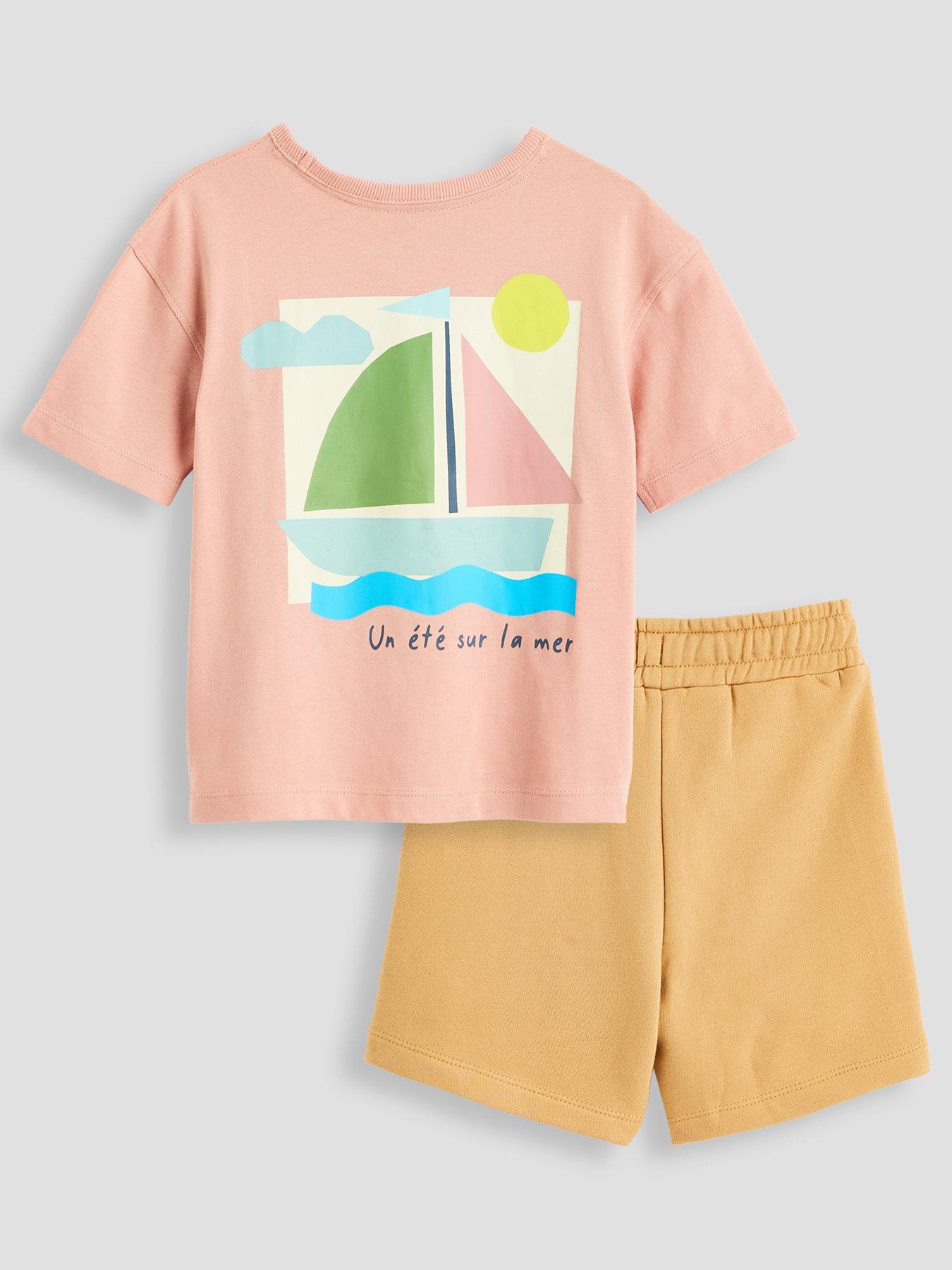 Image 2 of 7 of The Very Collection Boys Boat Graphic T-Shirt &amp; Shorts Set - Multi