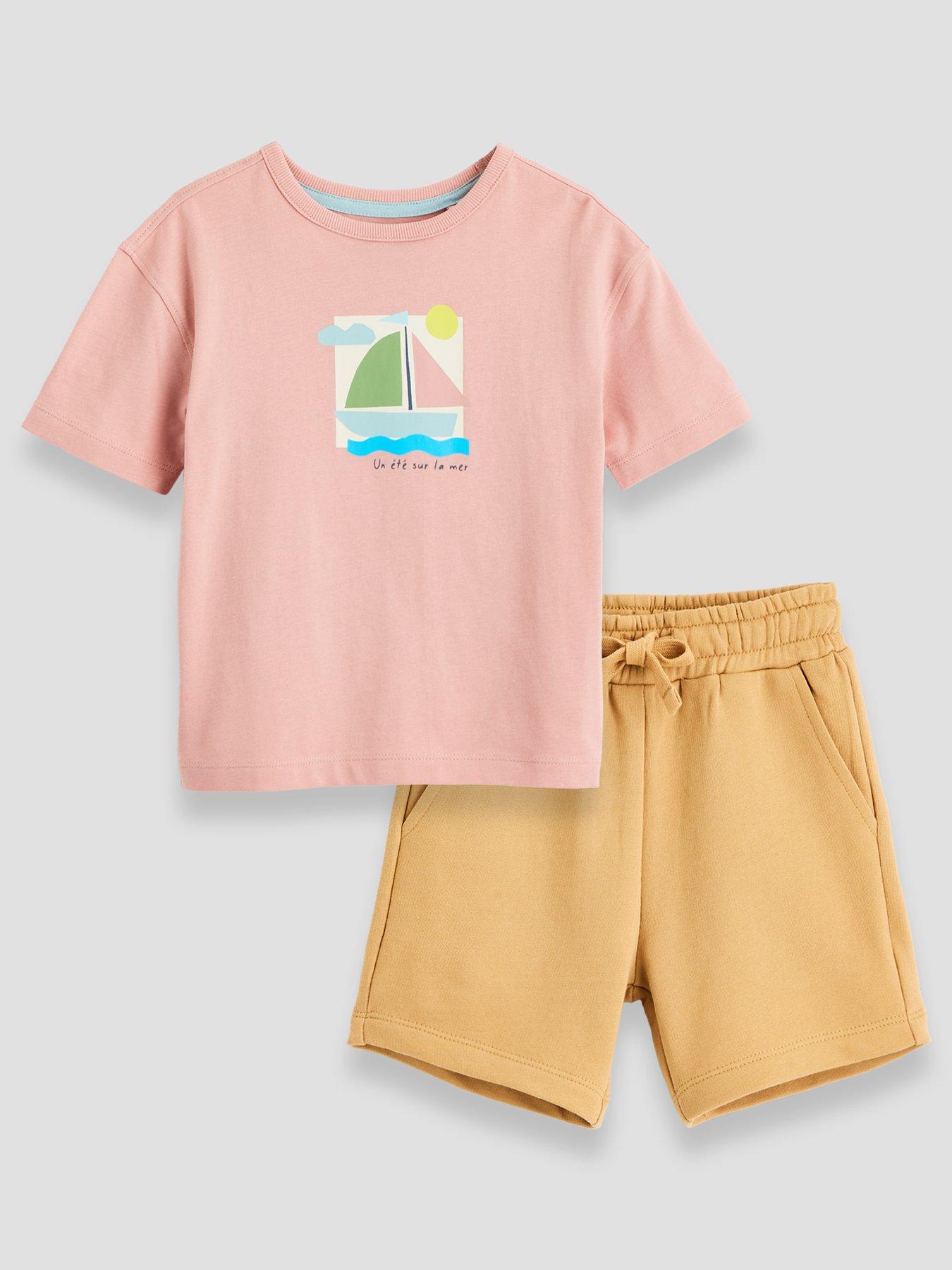 Image 3 of 7 of The Very Collection Boys Boat Graphic T-Shirt &amp; Shorts Set - Multi