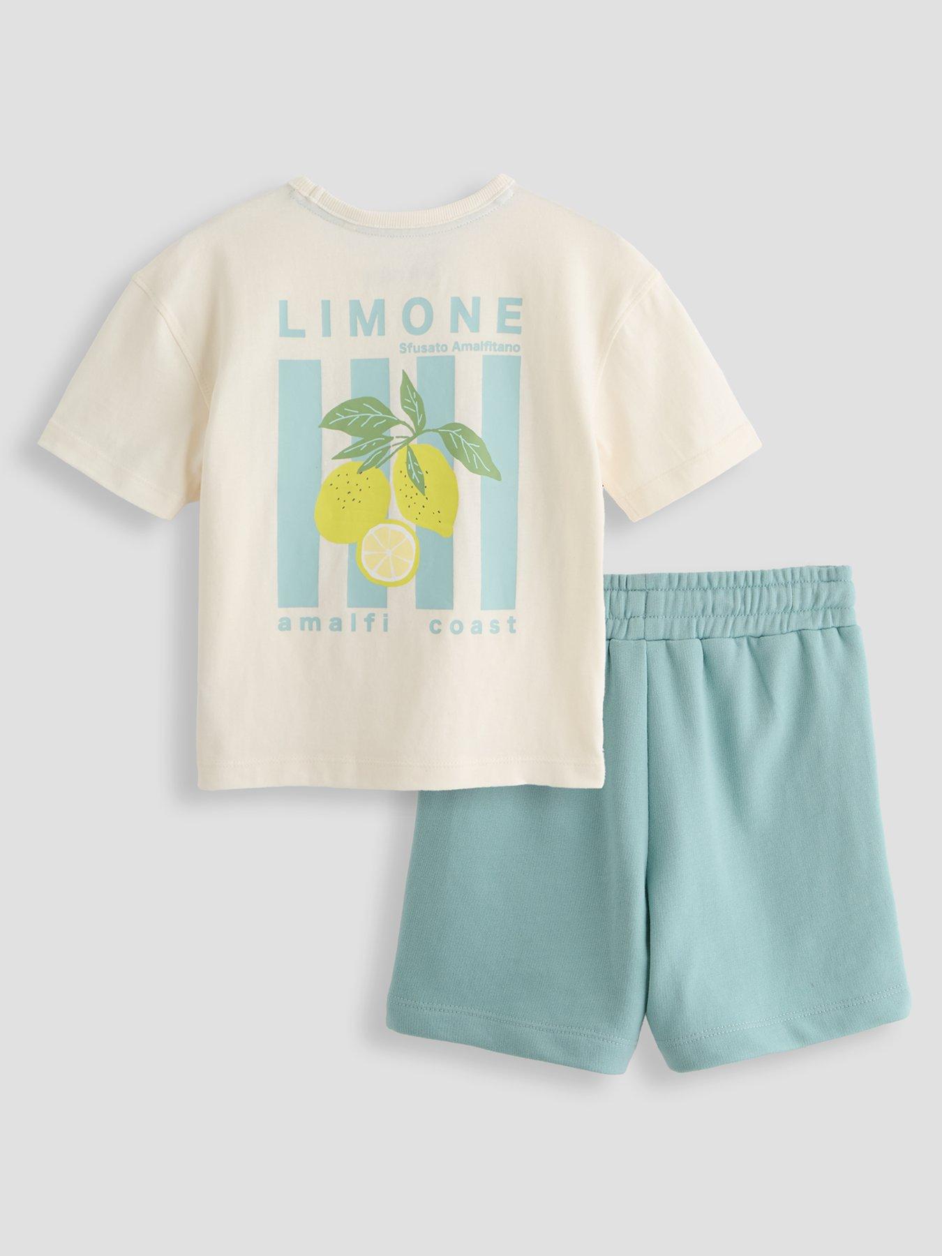 The Very Collection Boys Lemon Graphic T-shirt And Shorts Set - Multi