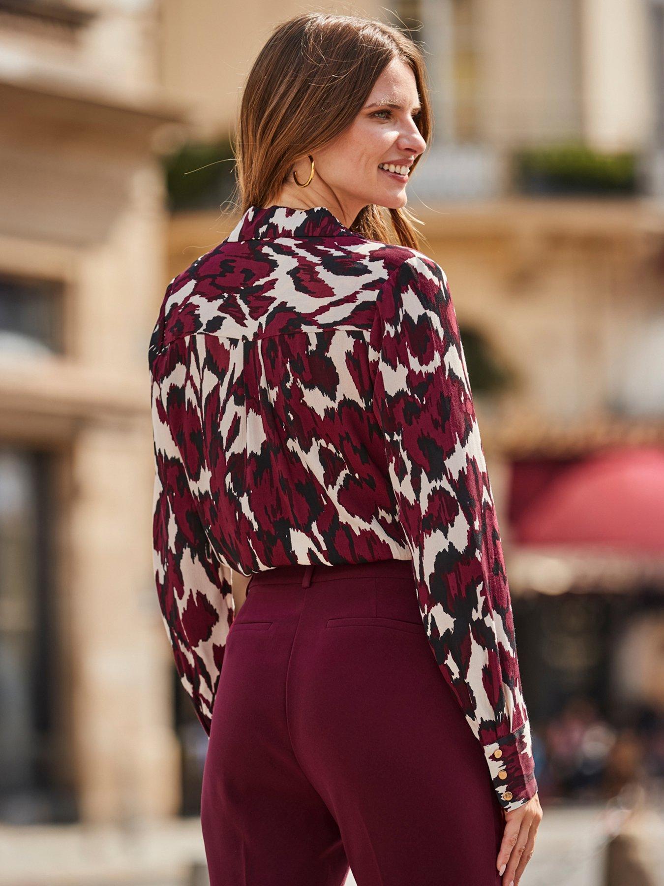 sosandar-burgundy-abstract-floral-print-shirt-redstillFront