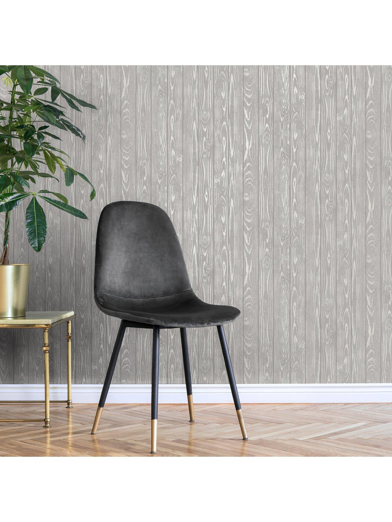 Image 2 of 4 of Fine Decor Metallic Wood Grey