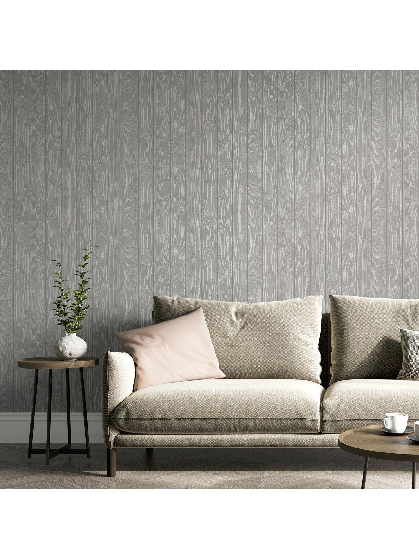 Image 3 of 4 of Fine Decor Metallic Wood Grey