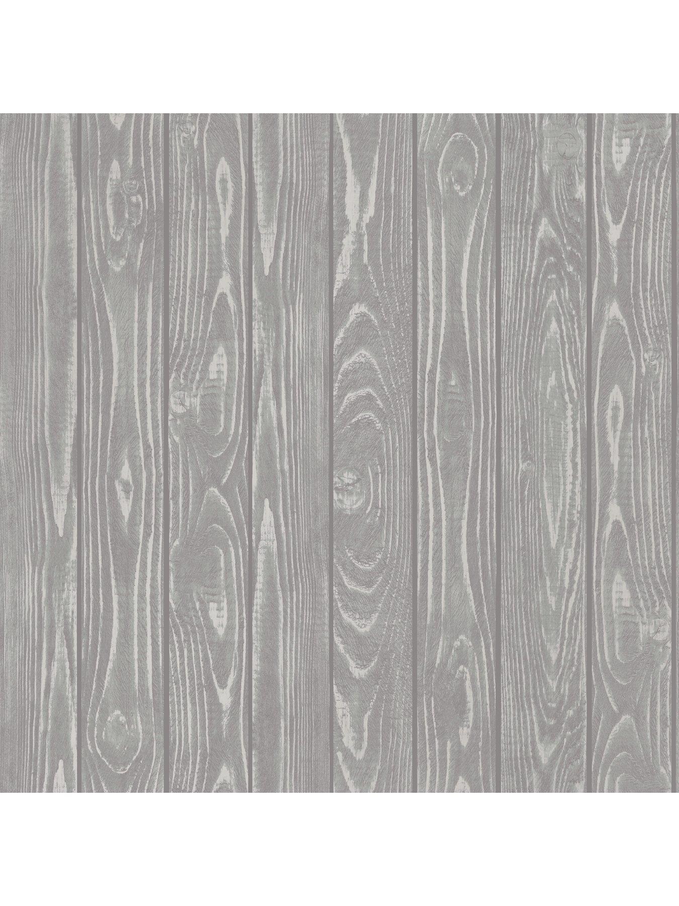 Image 4 of 4 of Fine Decor Metallic Wood Grey