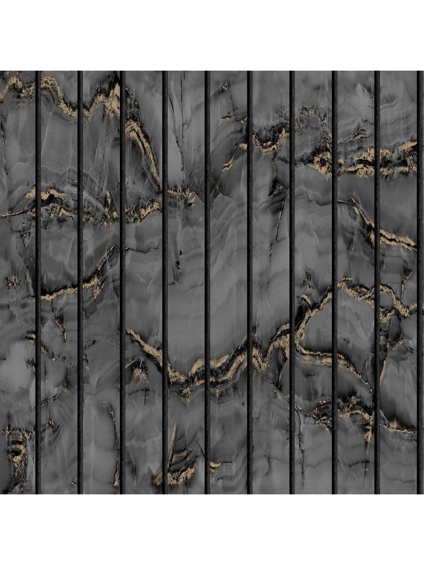 Image 3 of 3 of Fine Decor Marble Slat Panel Charcoal