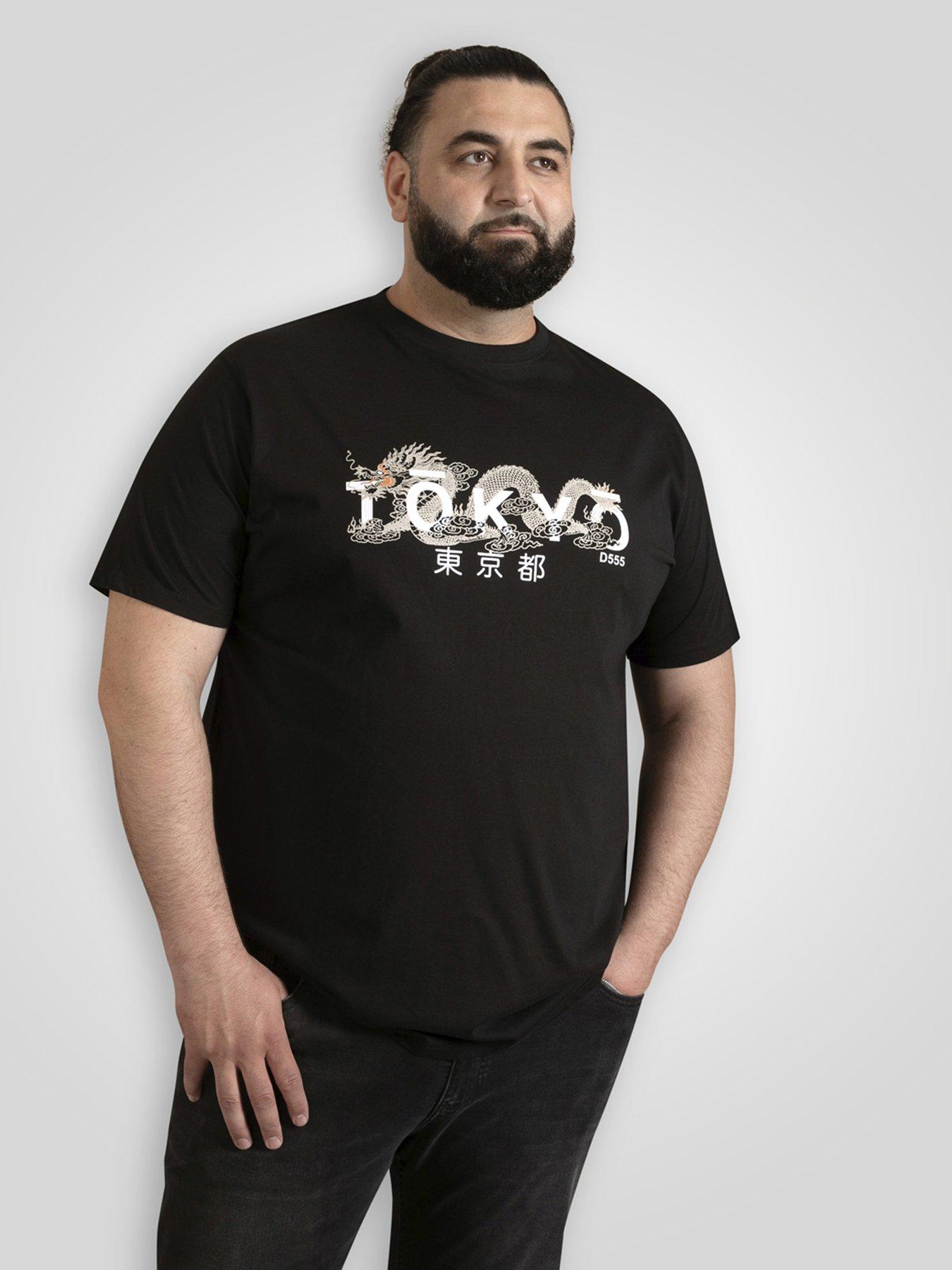 d555-tokyo-with-dragon-printed-crew-neck-t-shirt-black