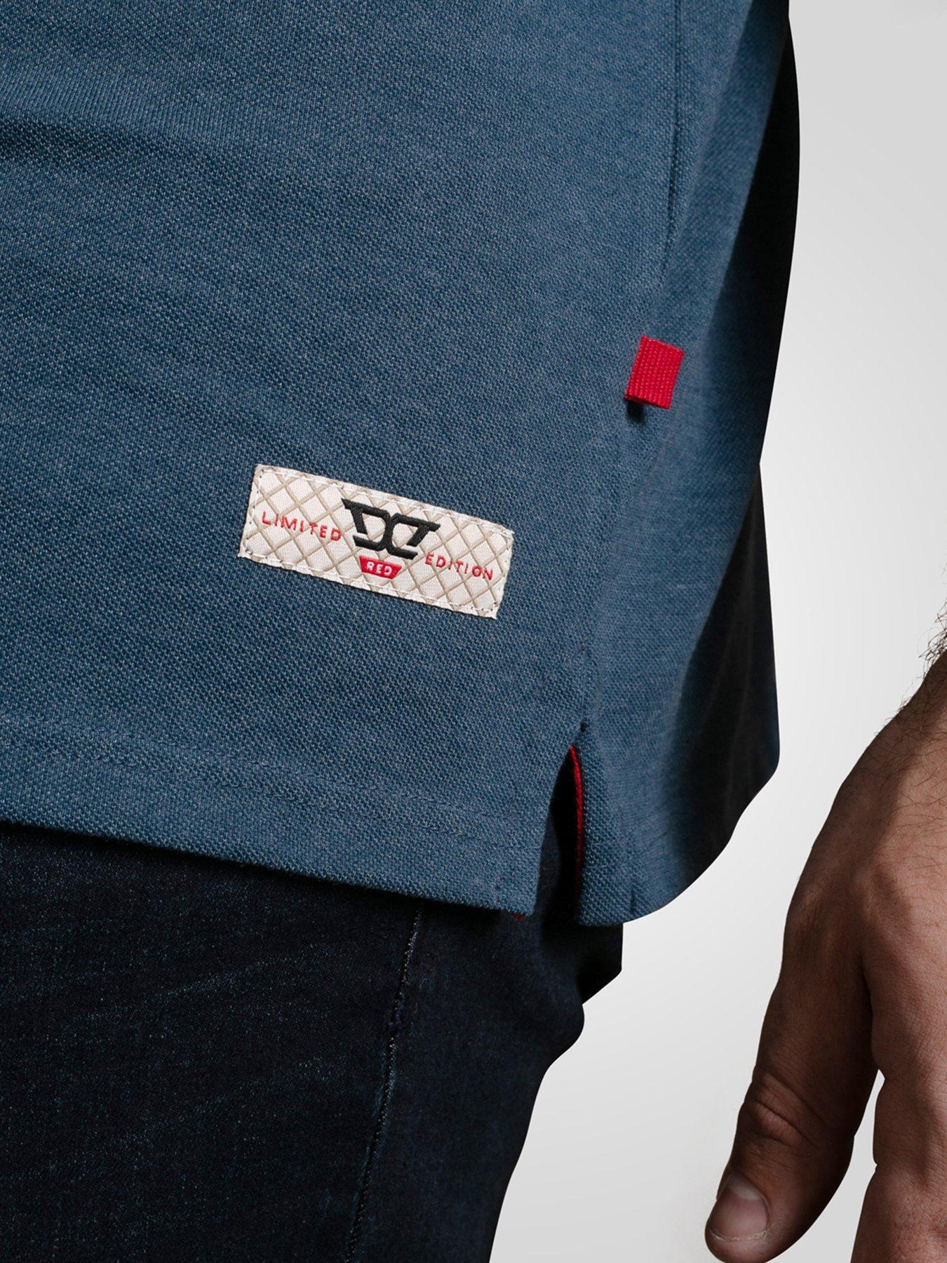 d555-pique-polo-shirt-with-jacquard-collar-and-cuffs-with-chest-pocket-blueoutfit