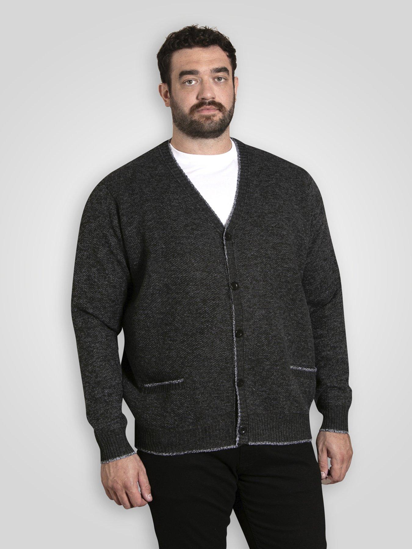 d555-knitted-cardigan-with-bonded-check-lining-greyfront