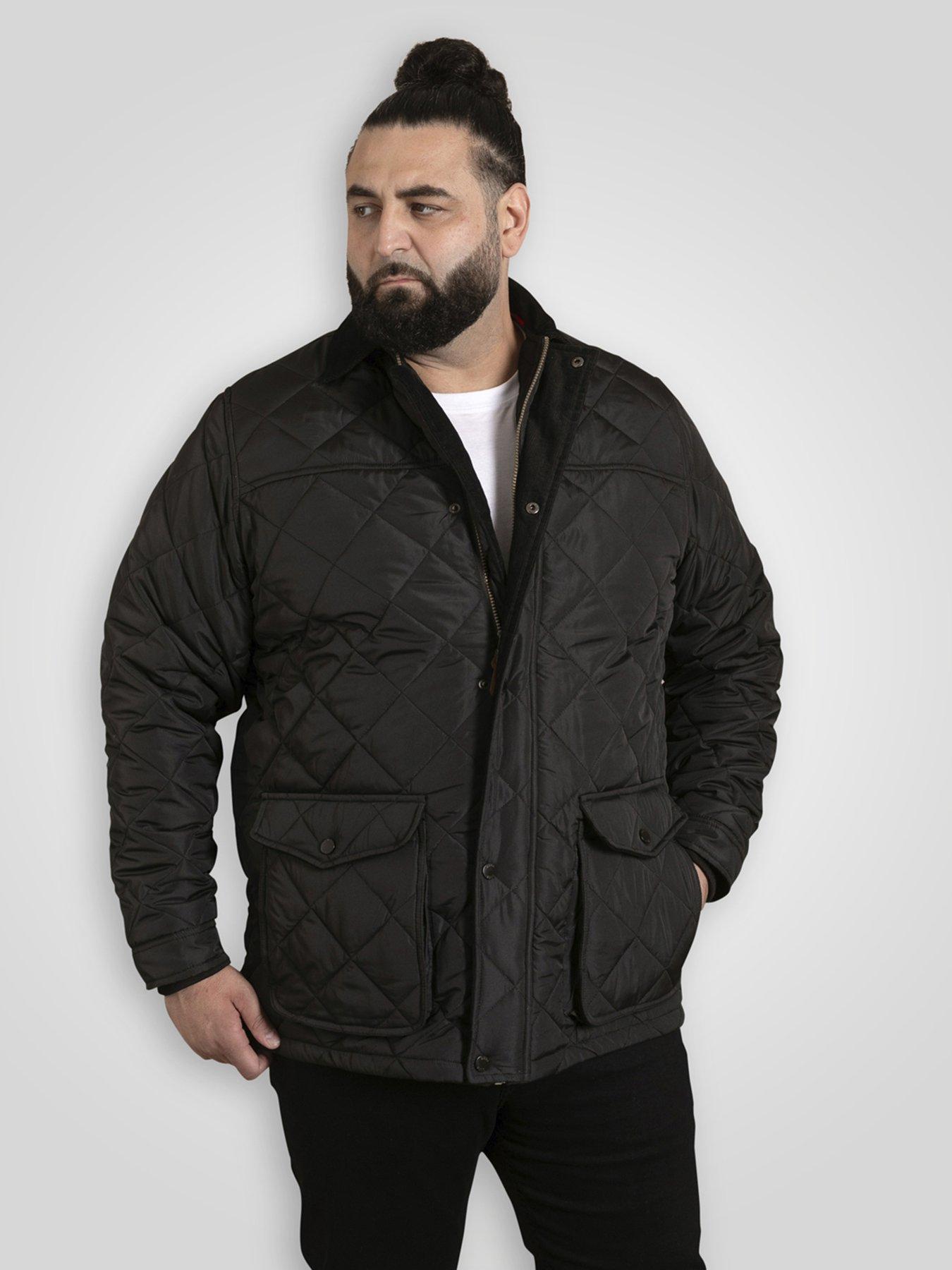 d555-quilted-jacket-with-corduroy-collar-blackfront