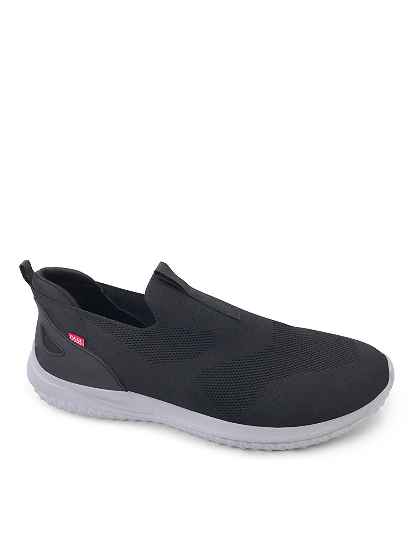 d555-kingsize-hands-free-casual-slip-on-shoes-with-knitted-top-black