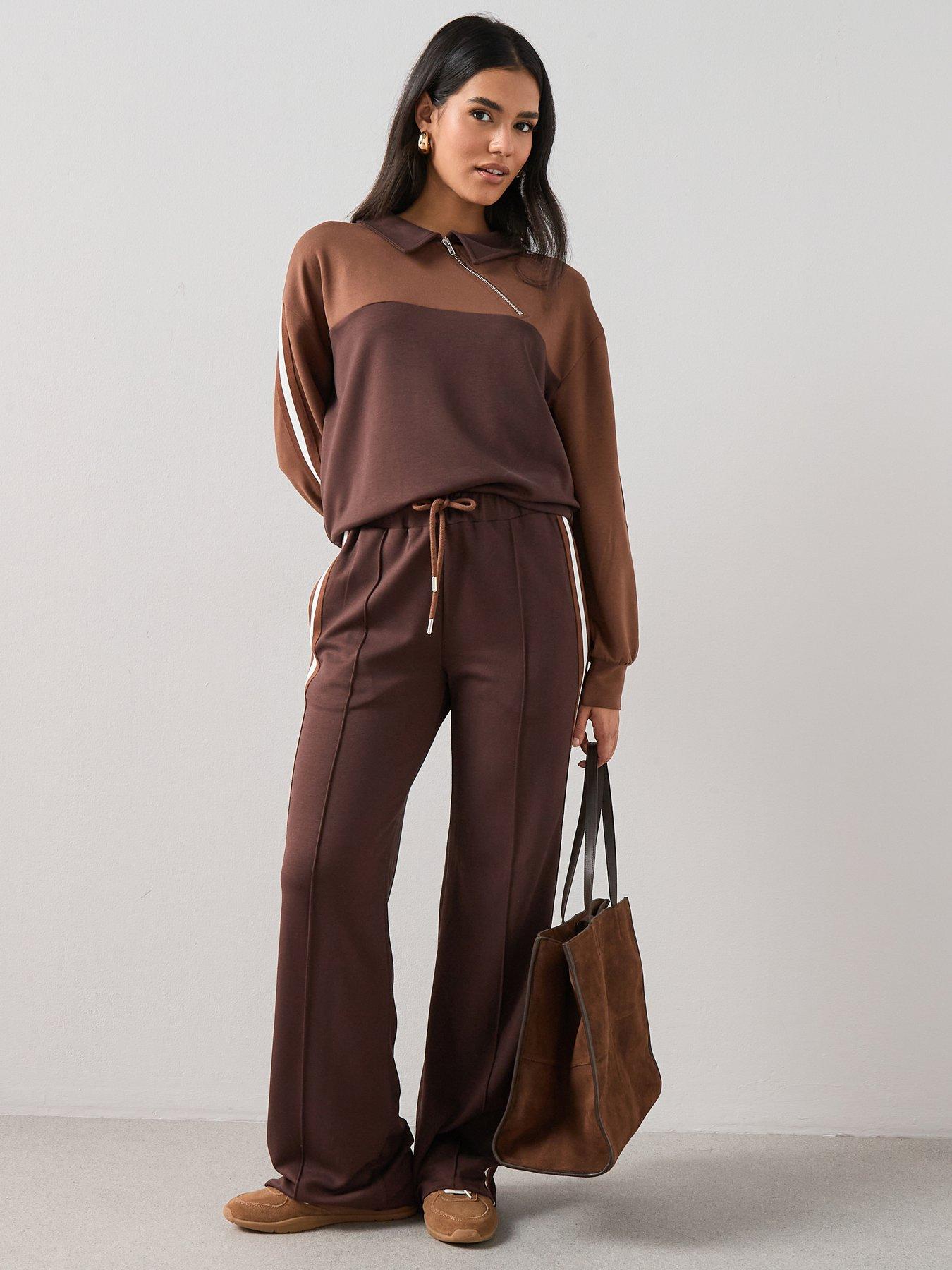 the-very-collection-asymetric-zip-soft-touch-sweatshirt-brownback