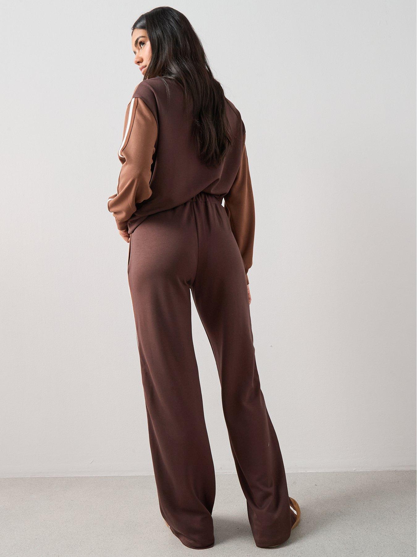 the-very-collection-soft-touch-side-stripe-wide-leg-jogger-brownstillFront