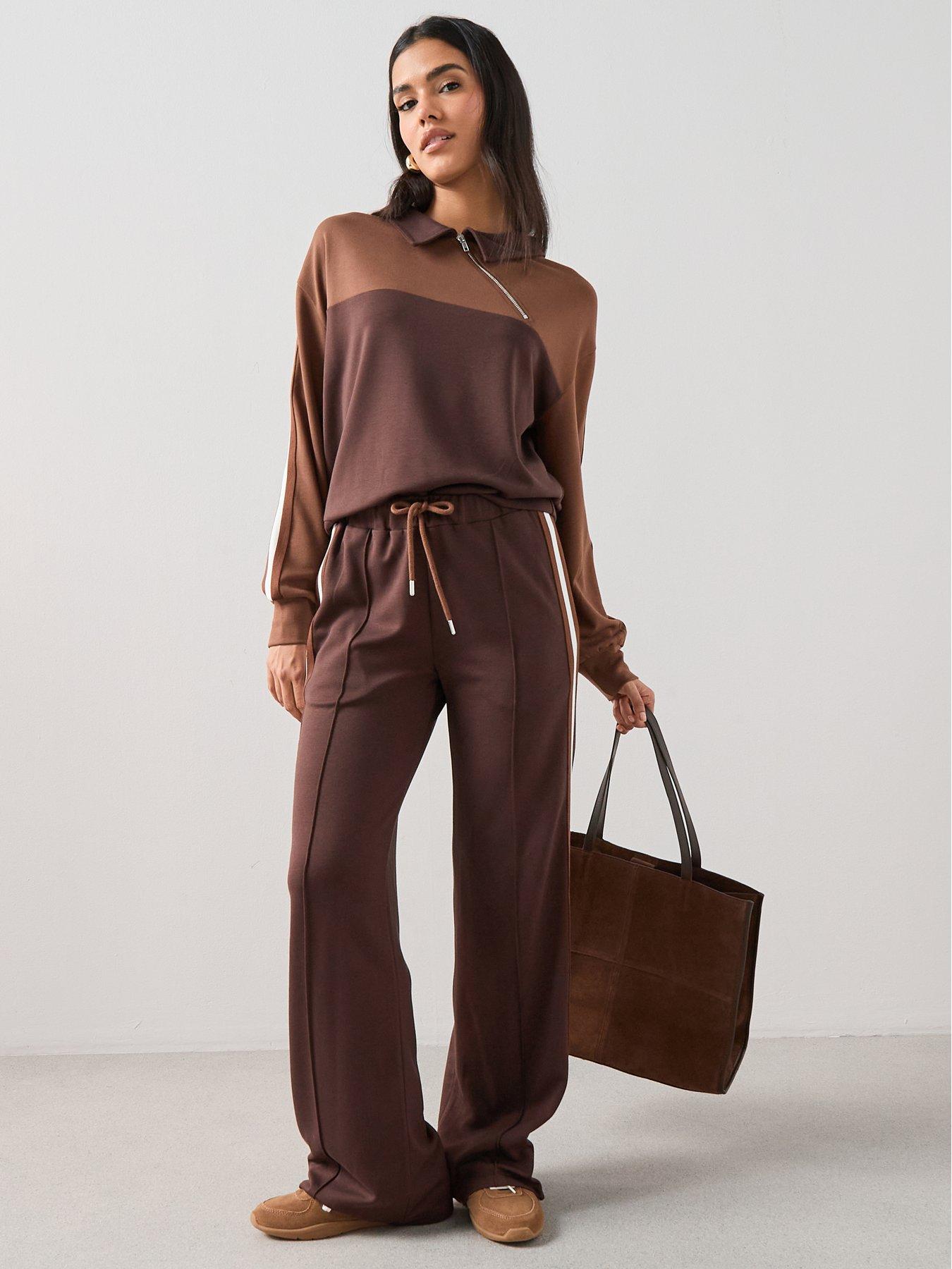 the-very-collection-soft-touch-side-stripe-wide-leg-jogger-browndetail
