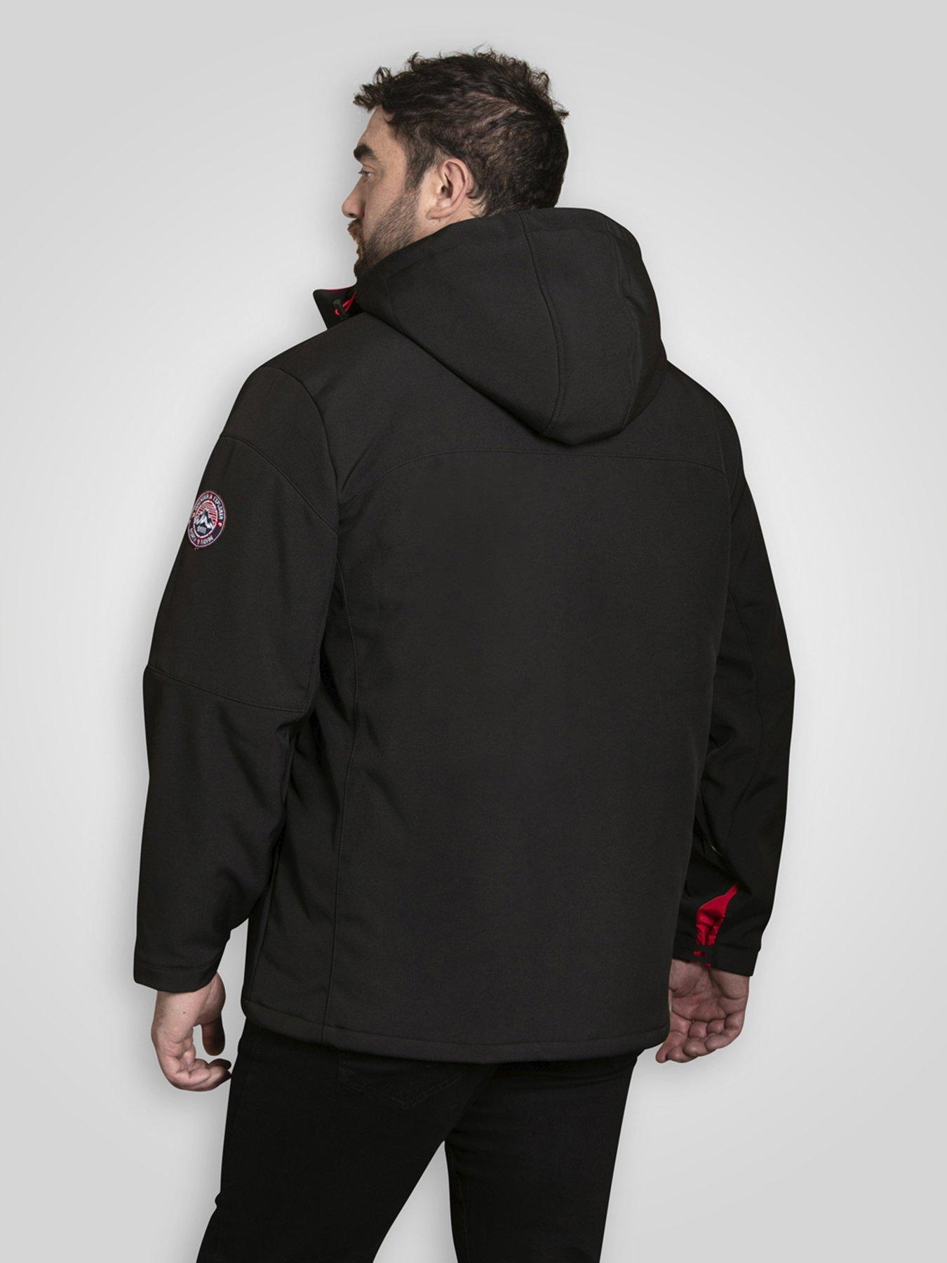 D555 Padded Soft Shell Jacket With Detachable Hood - Black | Very Ireland