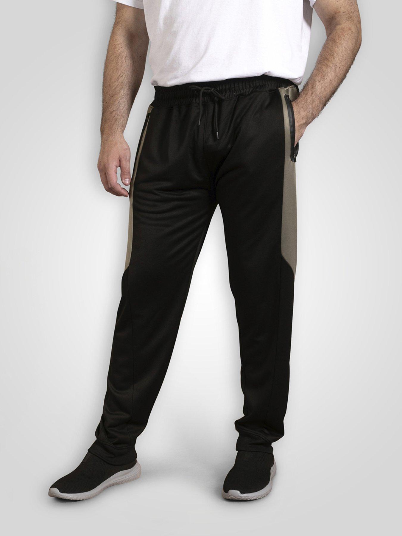 d555-dry-wear-elasticated-joggers-with-contrast-colour-panels-blackfront