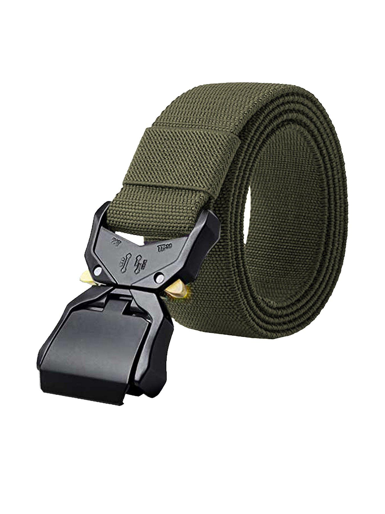 d555-tactical-stretch-webbing-woven-belt-with-heavy-duty-quick-release-buckle-green