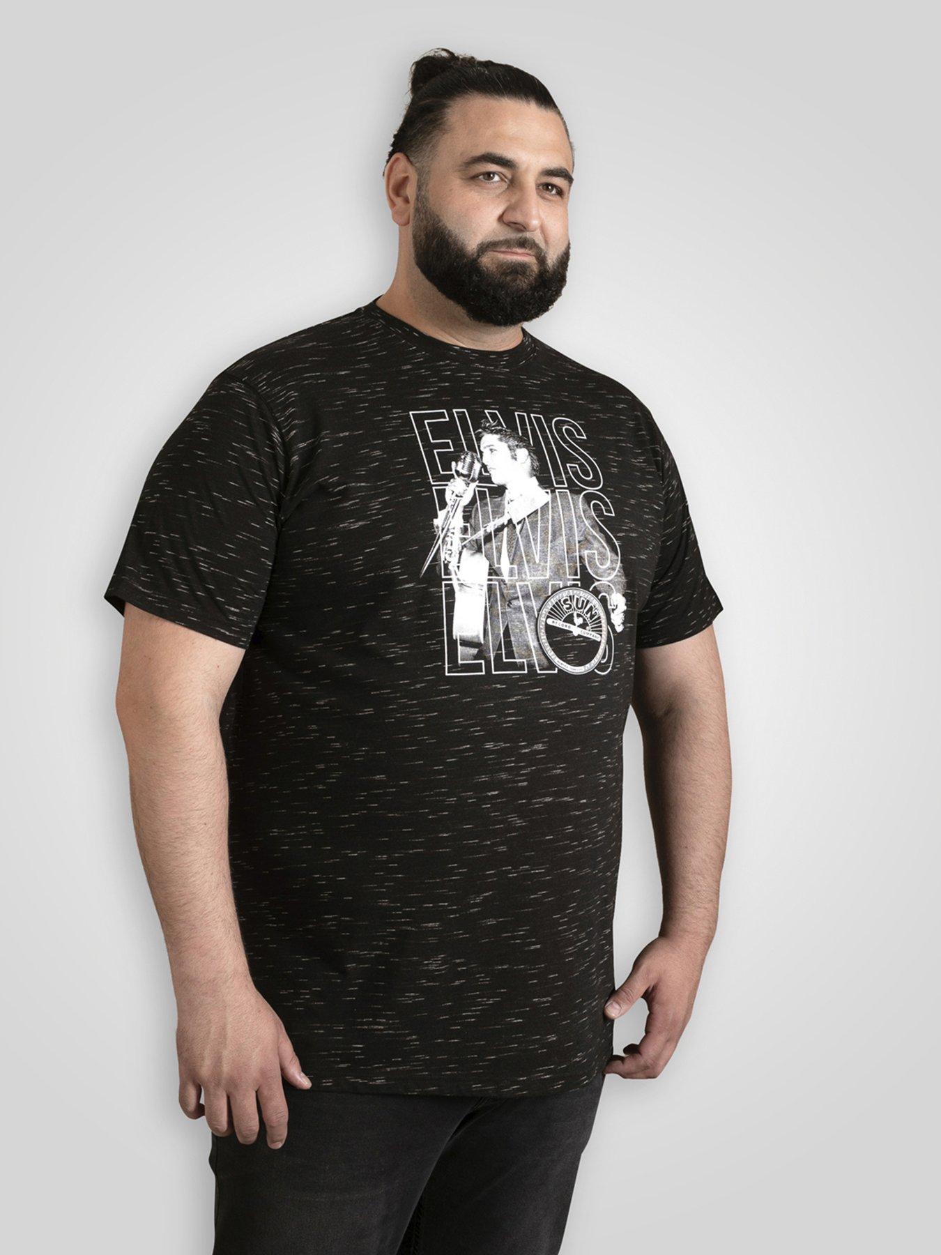 D555 Official Elvis Presley Printed T-Shirt - Black