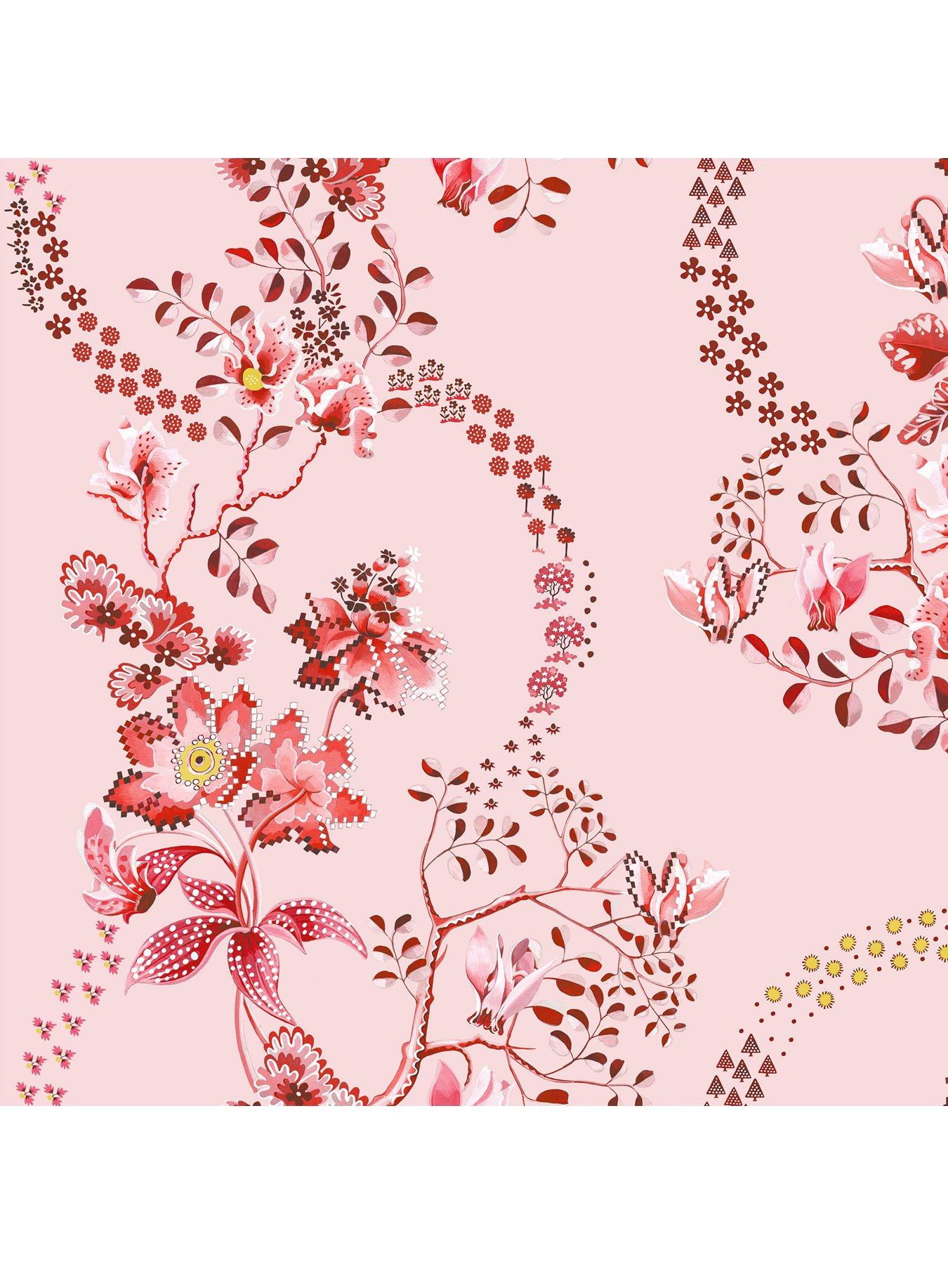 cath-kidston-road-floral-pink-amp-red-wallpaperback