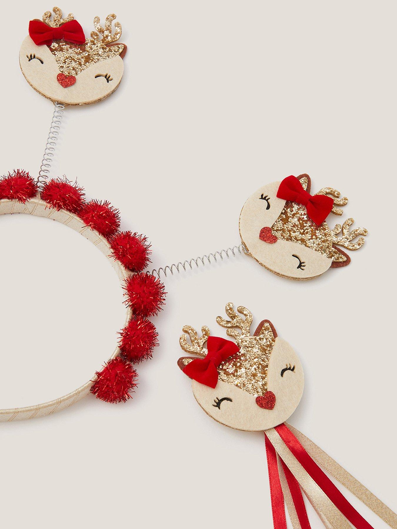 Image 2 of 2 of Monsoon Girls Ruby Reindeer Christmas Dress Up Set - Multi