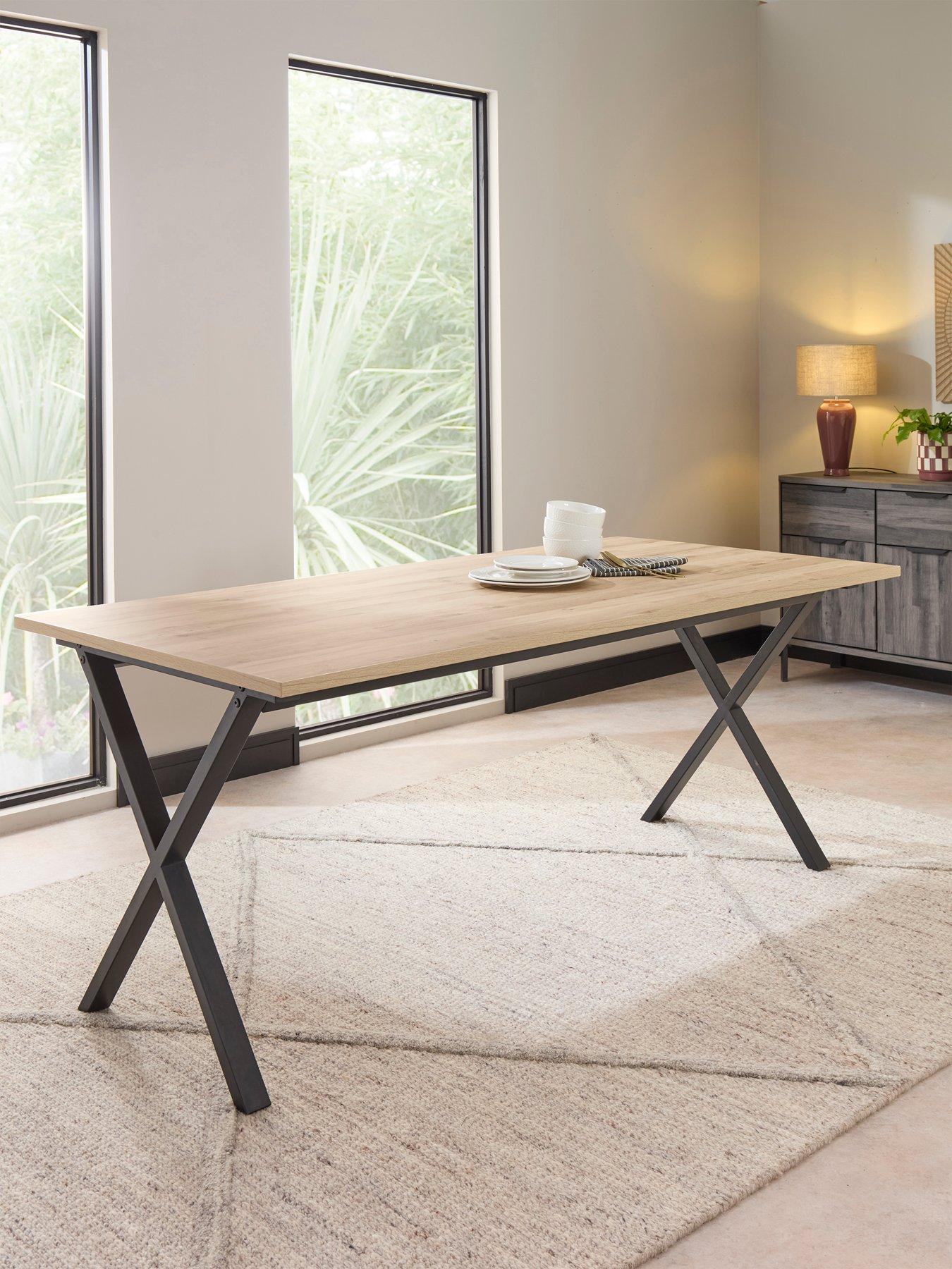 Image 1 of 6 of The Very Collection Harlem 160cm Light Oak Dining Table - FSC&reg; Certified