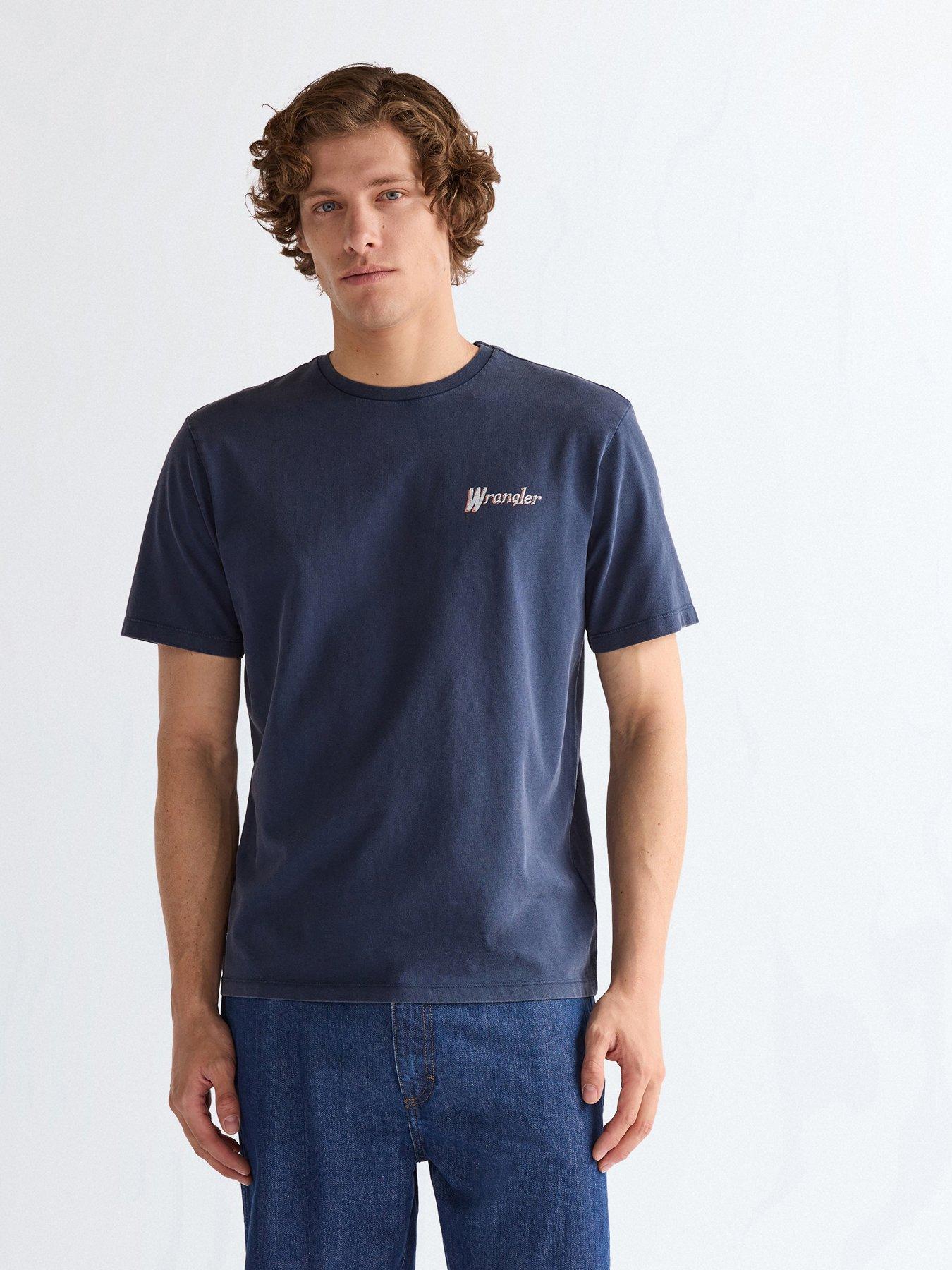 Image 1 of 4 of Wrangler Western Back Graphic T-Shirt - Navy