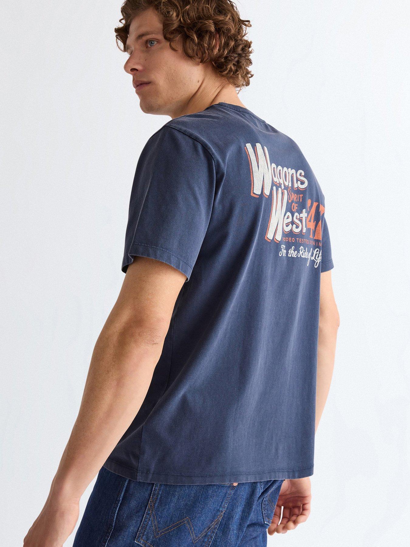 Image 4 of 4 of Wrangler Western Back Graphic T-Shirt - Navy