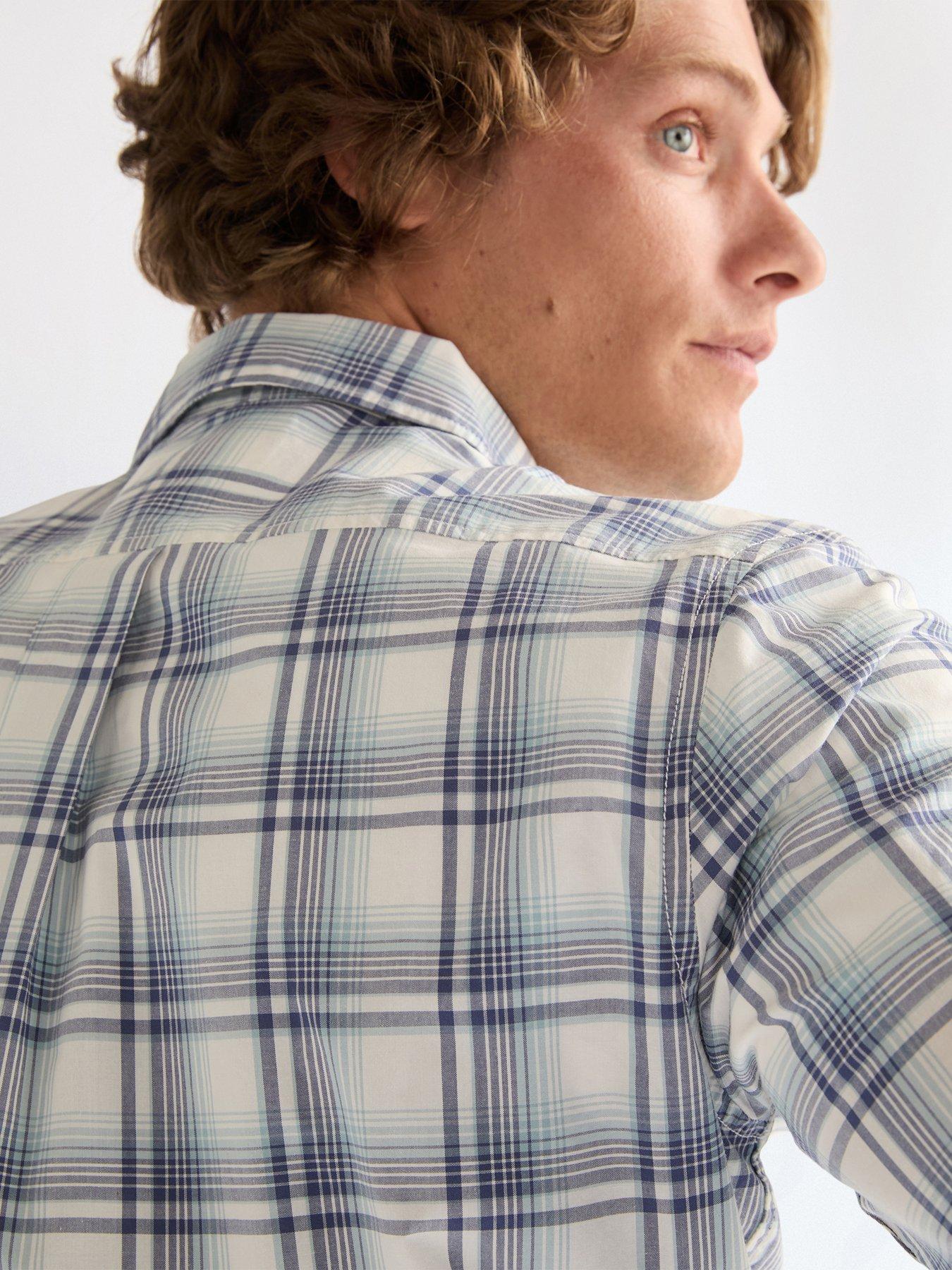 wrangler-wrangler-check-print-long-sleeve-shirt-blueoutfit