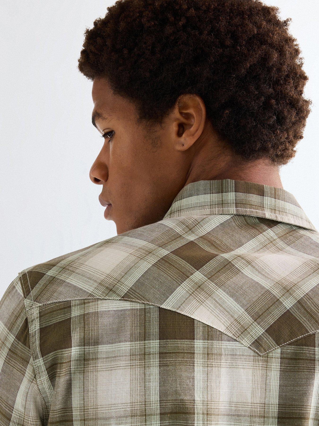 wrangler-western-check-long-sleeve-shirt-greenoutfit