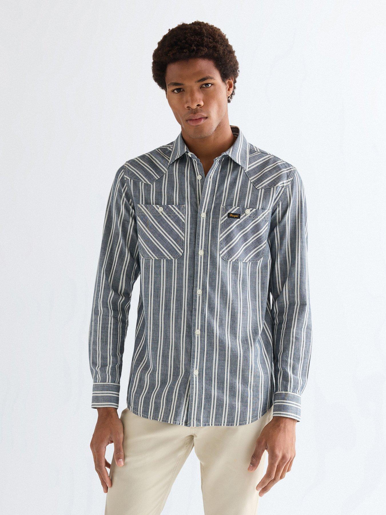wrangler-chambray-stripe-long-sleeve-shirt-blue